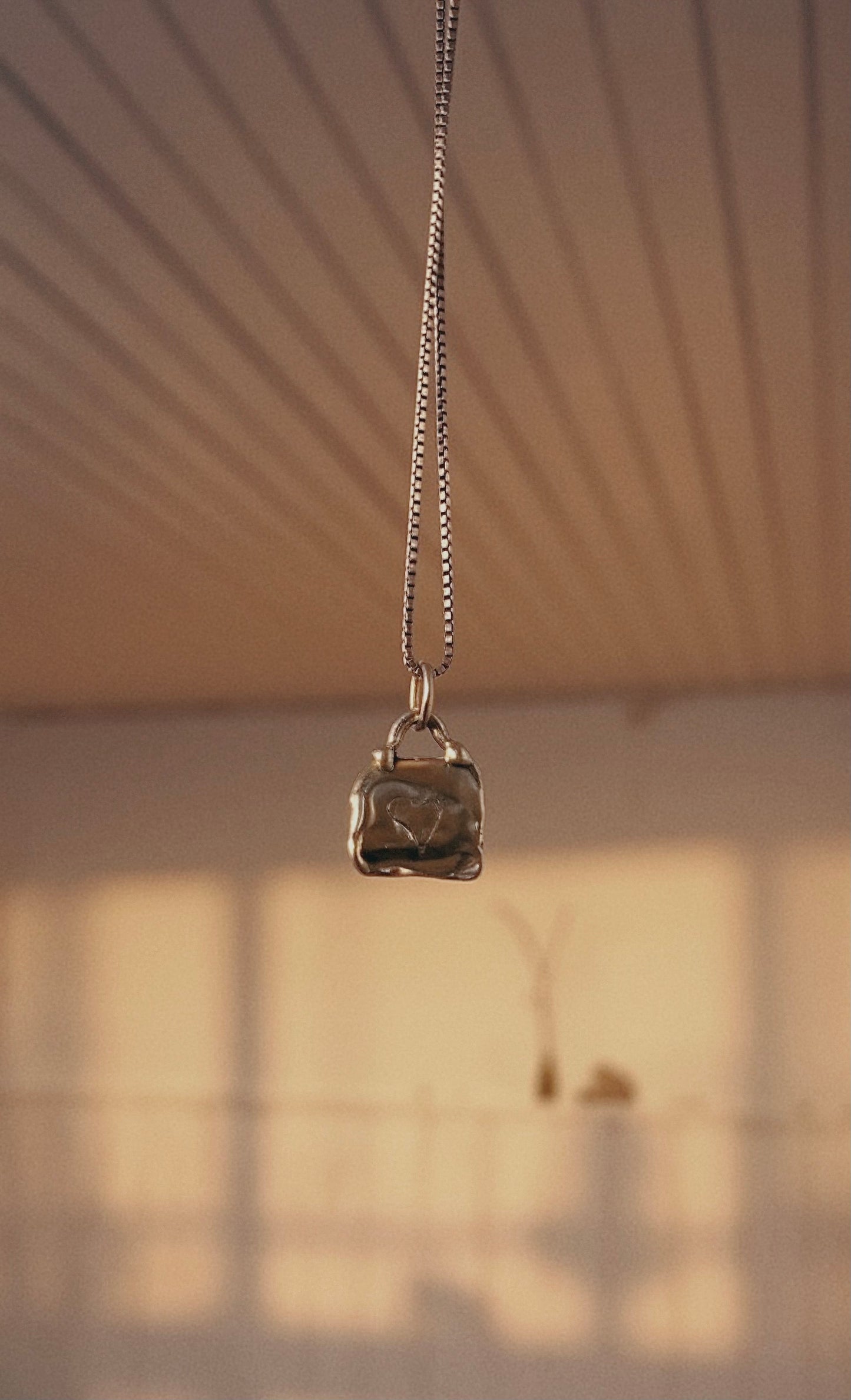 love sneks I // one of a kind promise heart serpent rectangular brass medallion