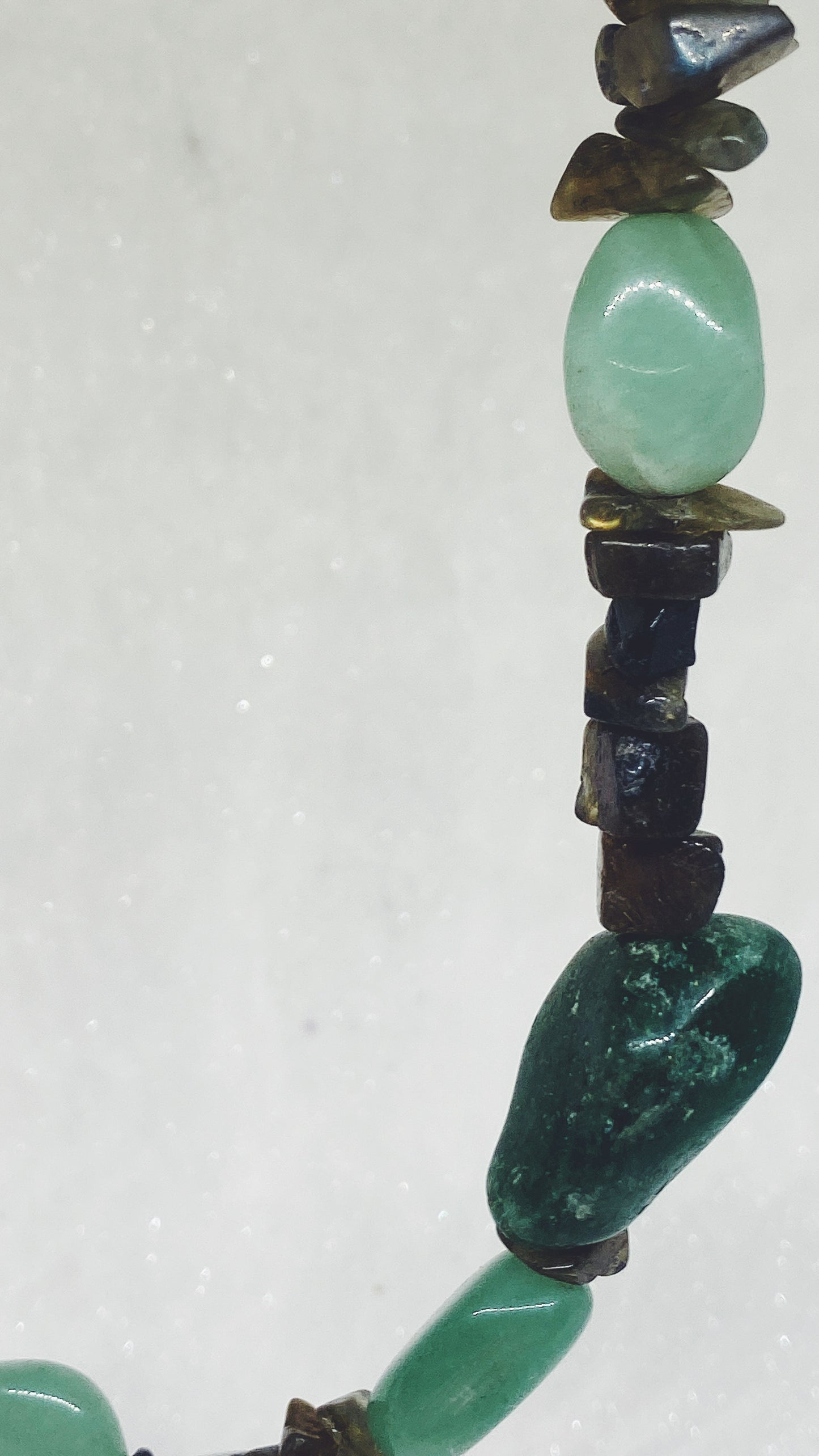 mossy dreams // textured semi precious stone strand