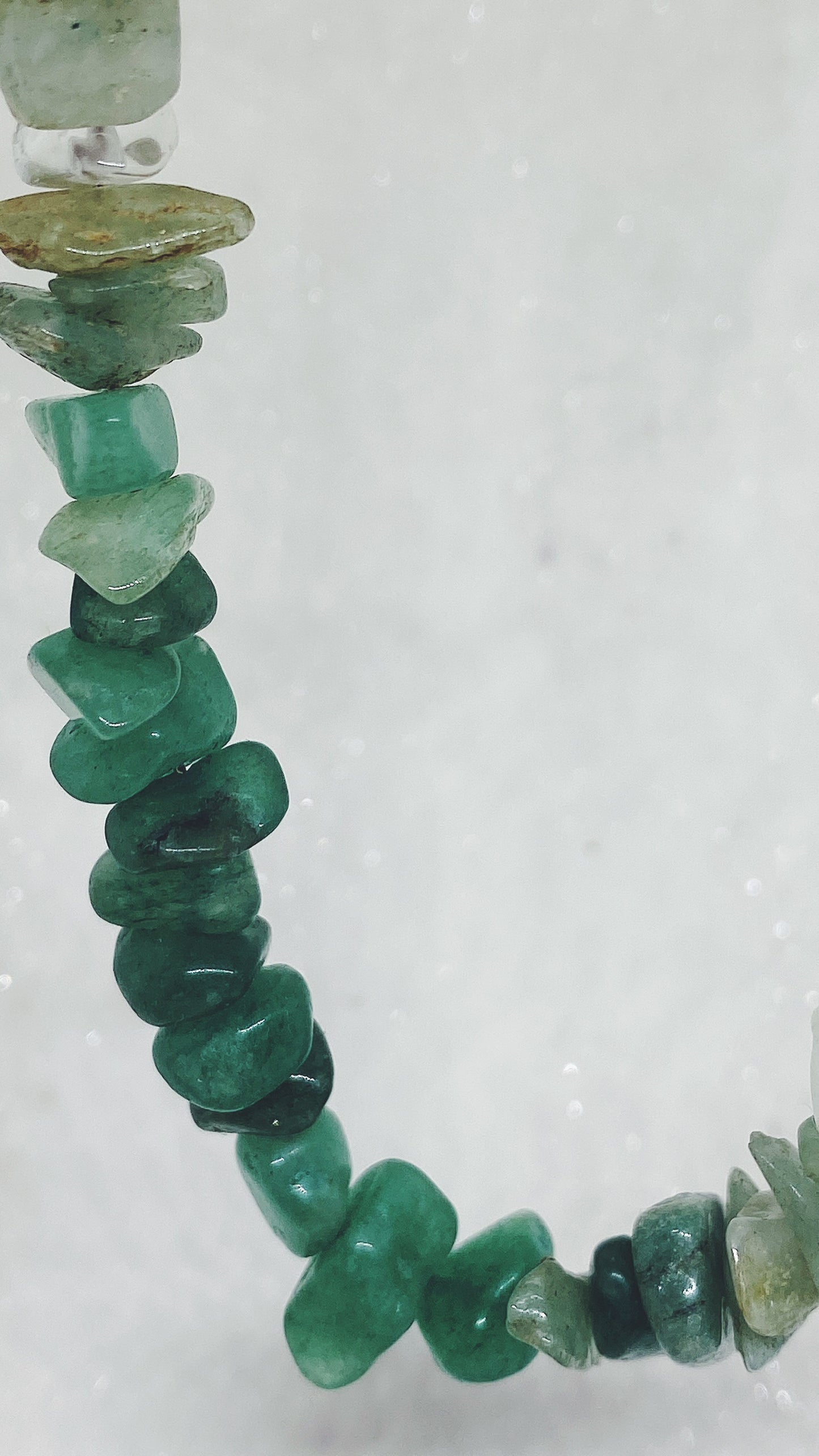 forest pool gradient // textured semi precious stone strand