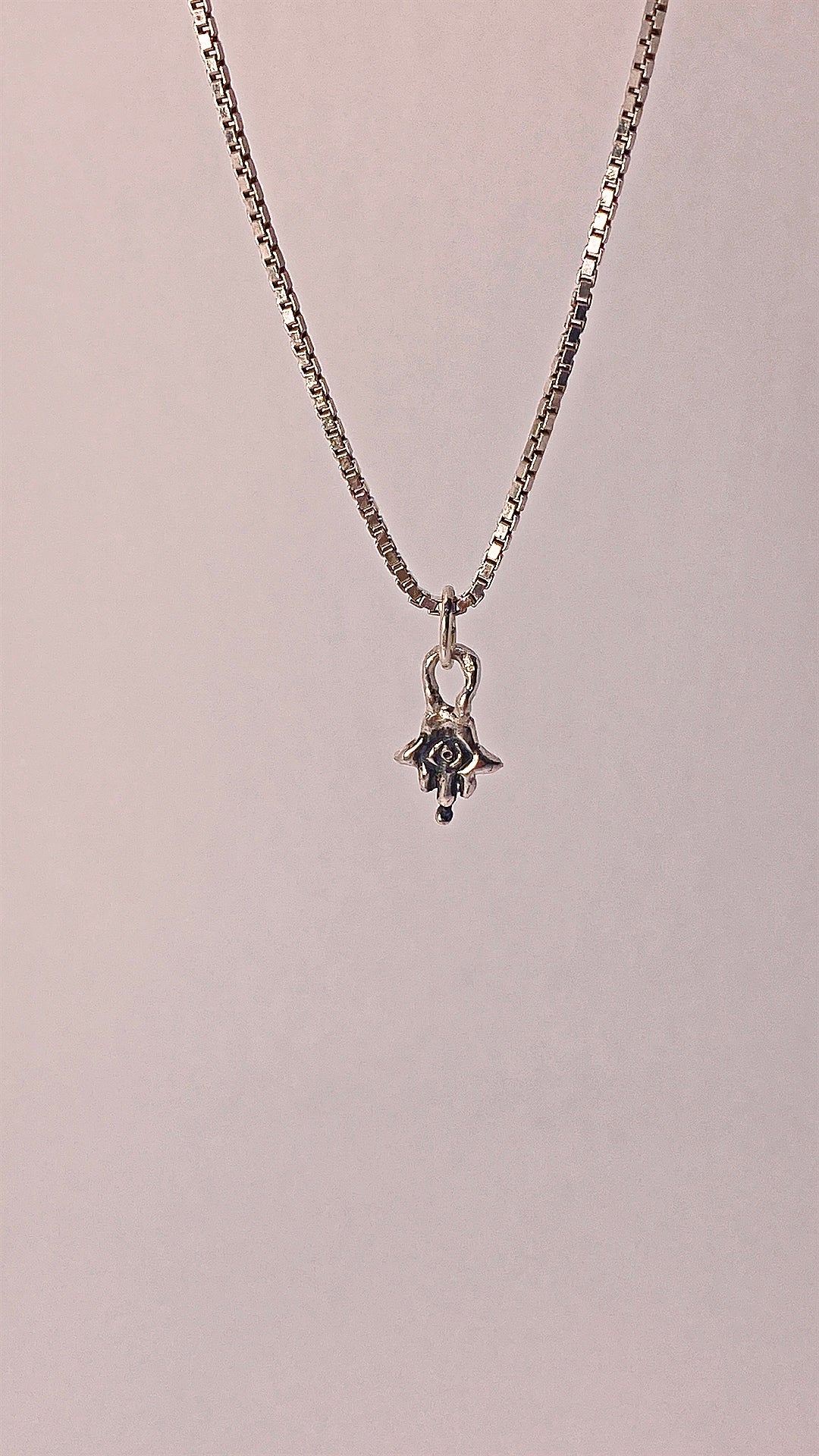 mini hamsa I // inanna ishtar goddess fatima miriam silver hand charm