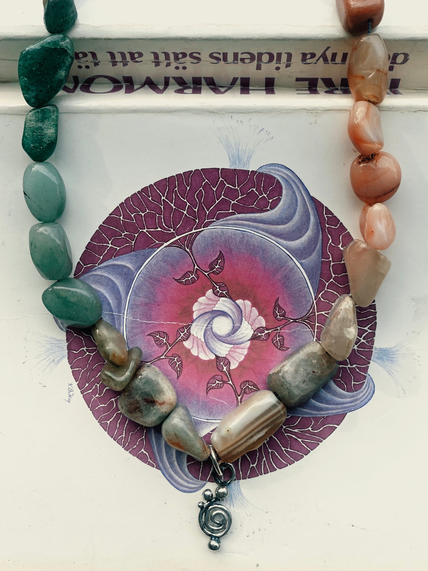 mini droplet clef spiral on chunky gem gradient 𓅪 corvina 𓅪