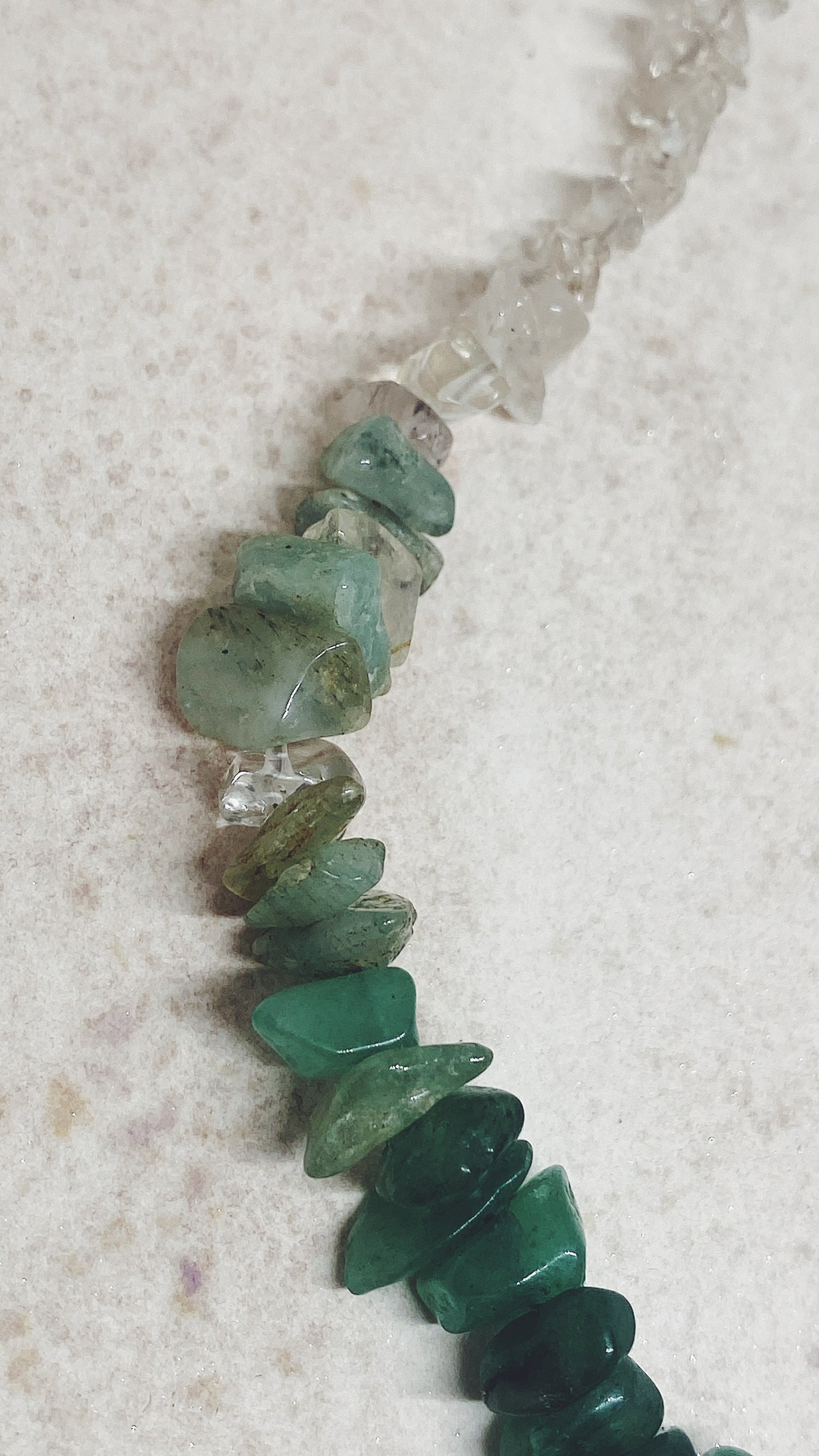 forest pool gradient // textured semi precious stone strand