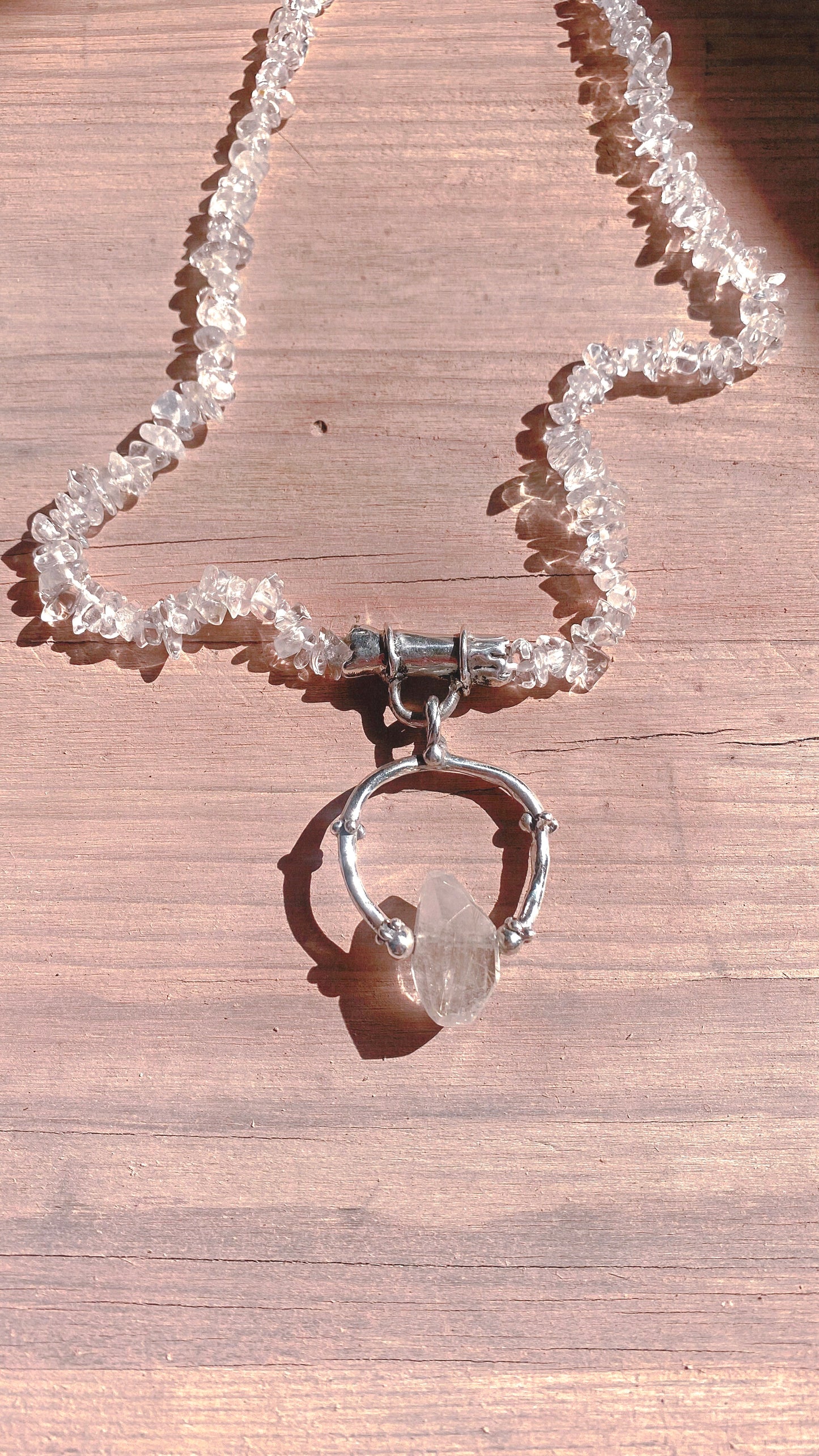 pale gold glint rutilated droplet silver pendant {door nox} – handmade rutilated quartz statement pendant, artisan gothic design, unique door knocker trinket silver