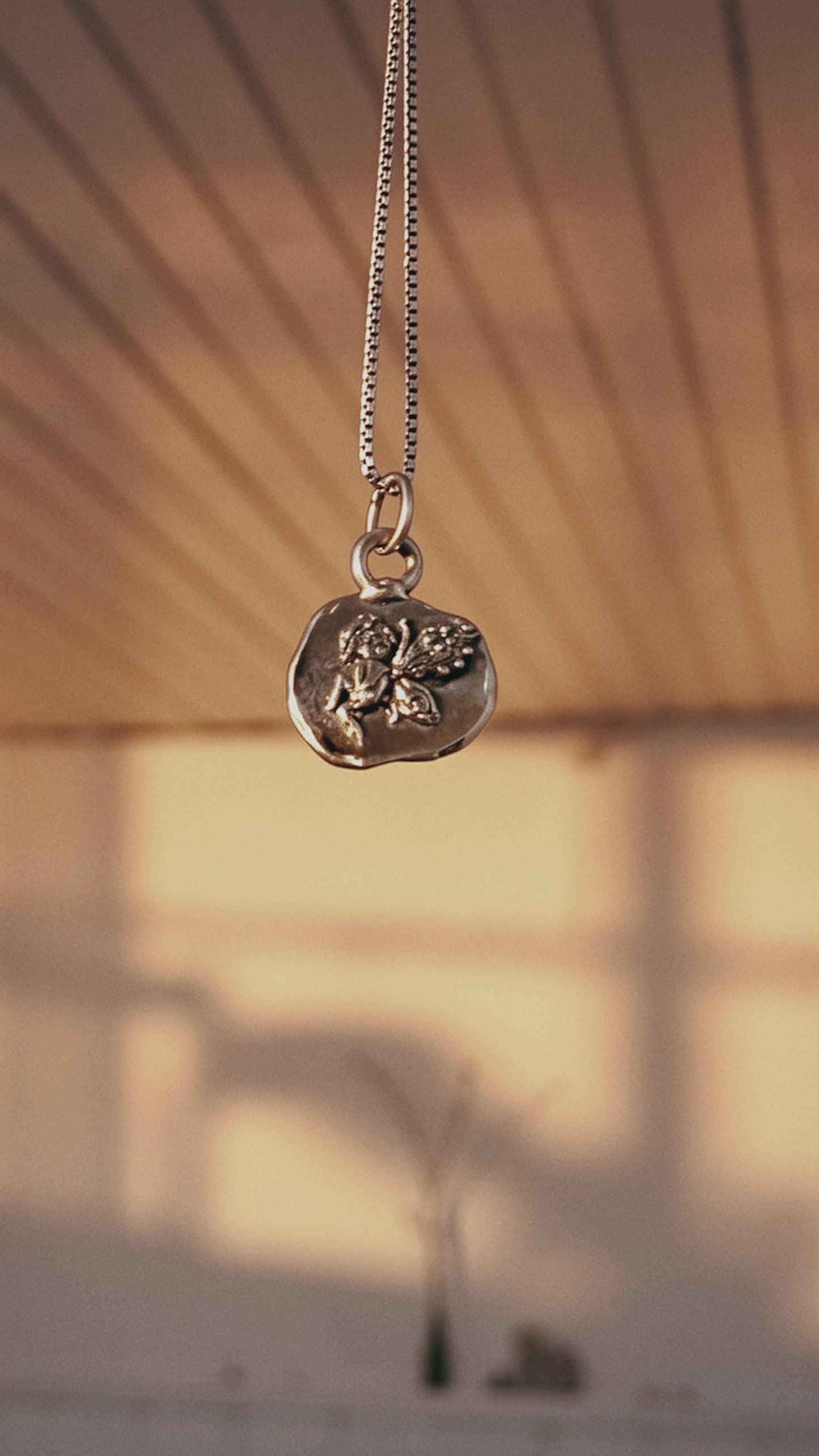 butterfly fae I // one of a kind fairy coin gift brass medallion