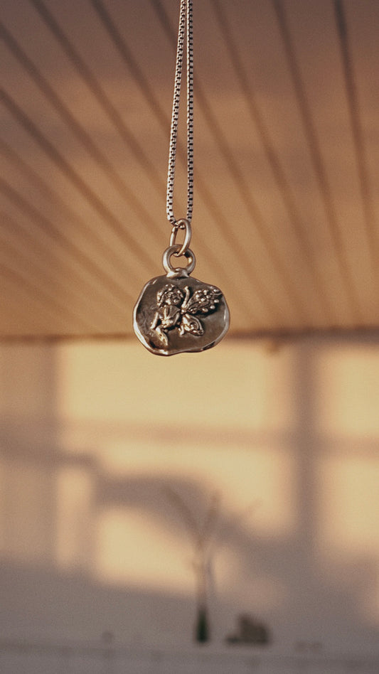 butterfly fae I // one of a kind fairy coin gift brass medallion