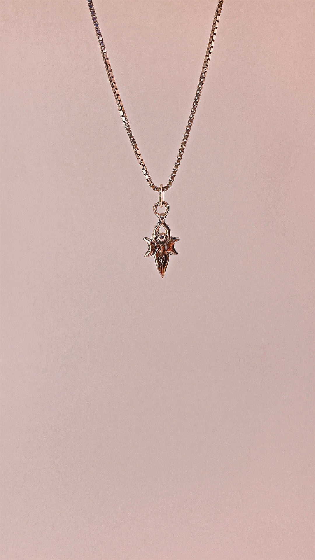 triple goddess mini spiral charm // heart design pagan wicca silver ancestral gift