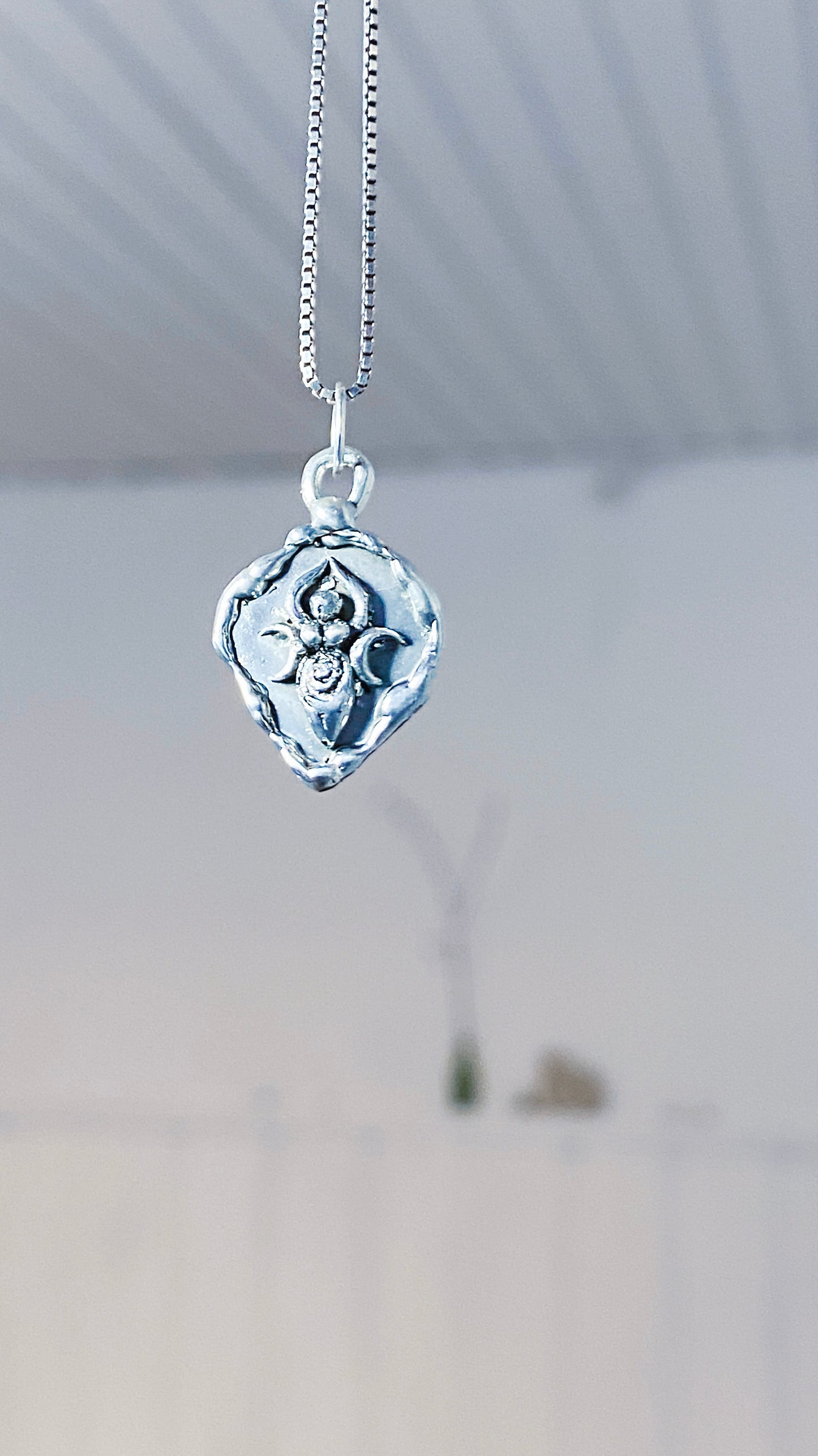 ancestral moon goddess II // silver coin one of a kind medallion