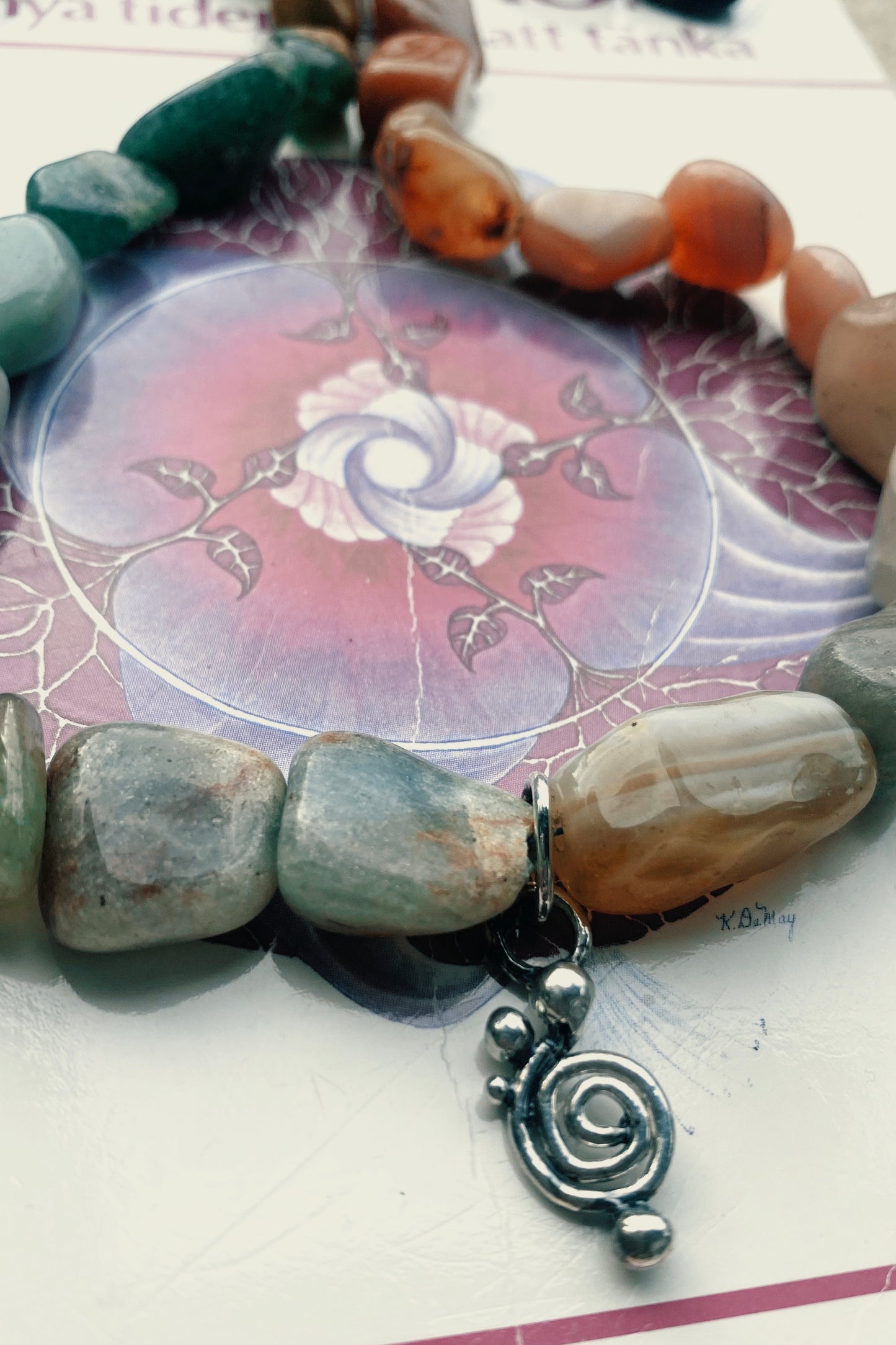 mini droplet clef spiral on chunky gem gradient 𓅪 corvina 𓅪