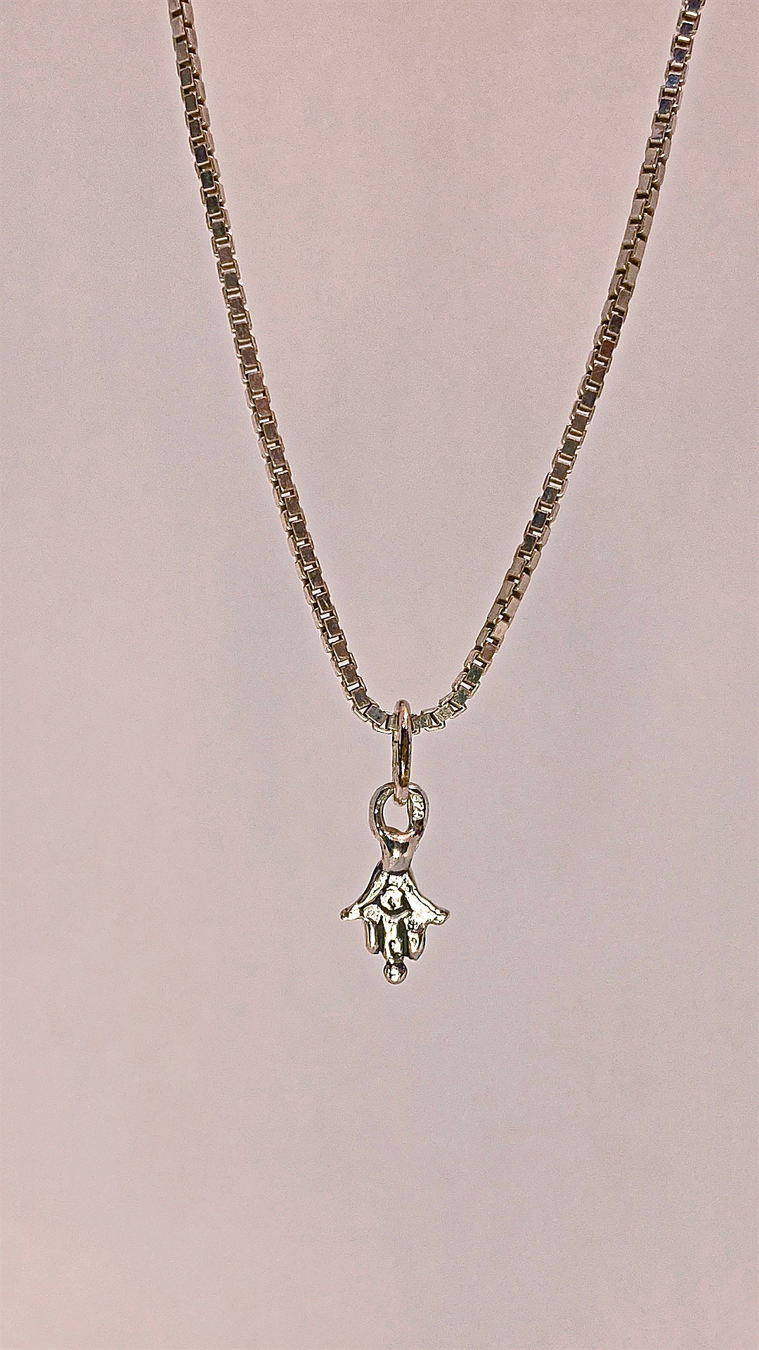 mini hamsa II // inanna ishtar goddess fatima miriam silver hand charm
