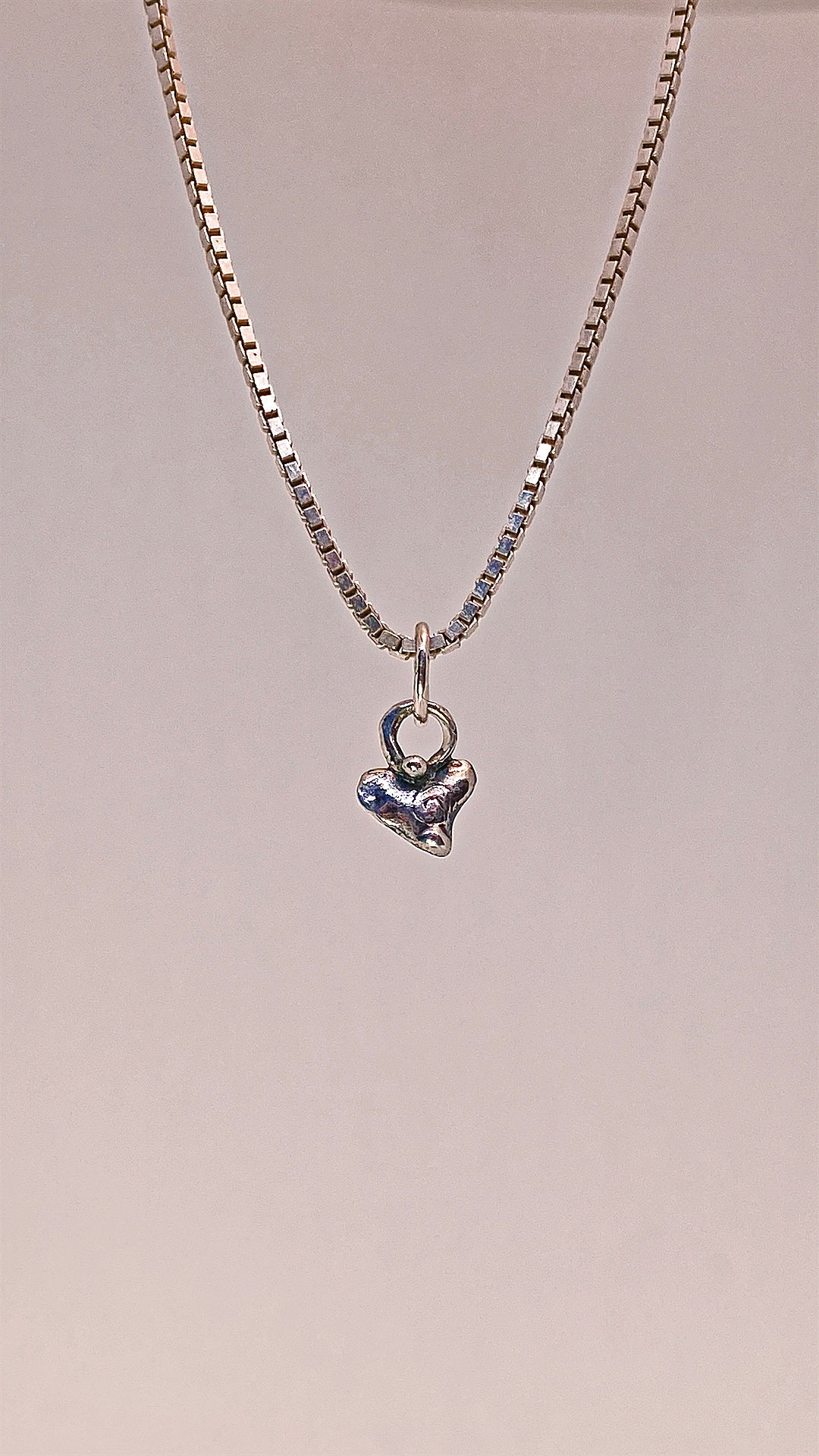 small slanted heart // mini heirloom silver gift