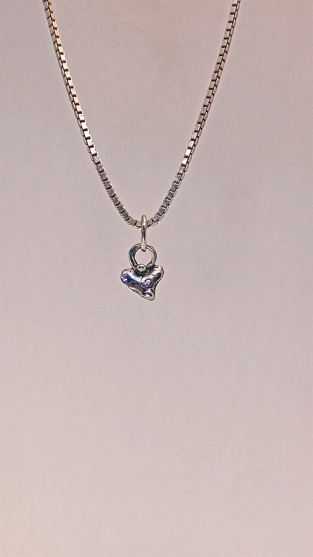 small slanted heart // mini heirloom silver gift