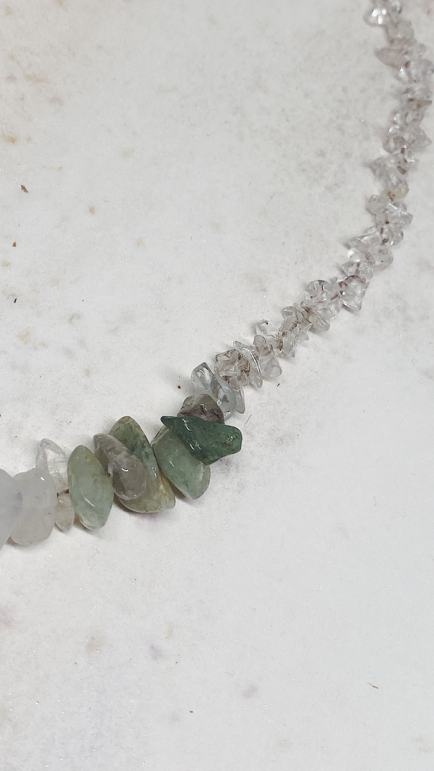forest pool gradient // textured semi precious stone strand