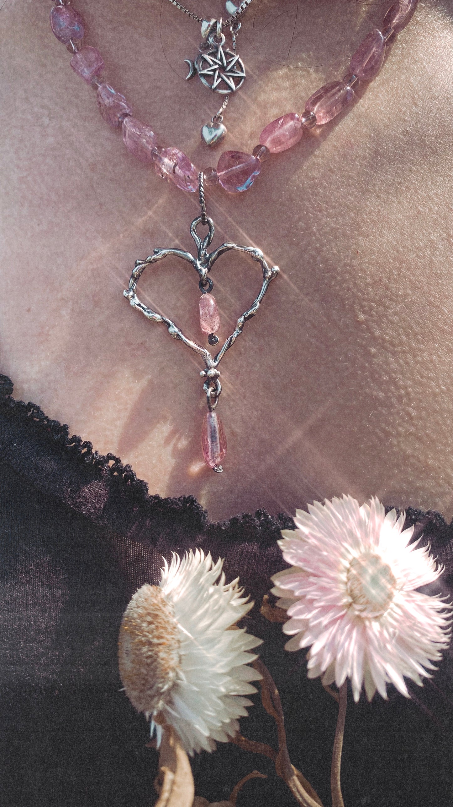 ꩜ volua ꩜ tourmaline heart drops