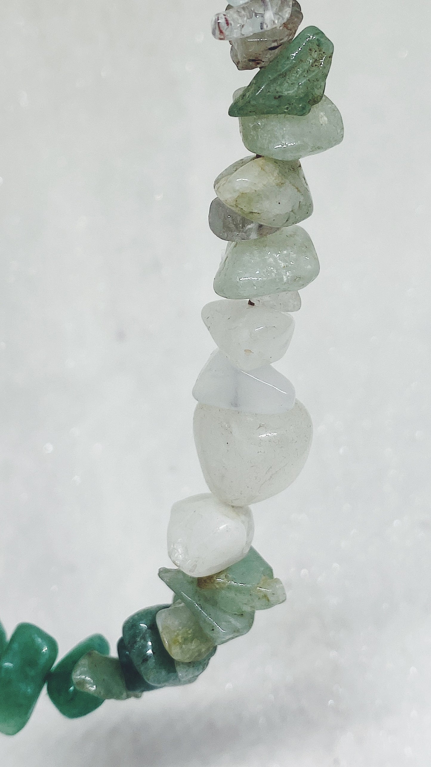 forest pool gradient // textured semi precious stone strand