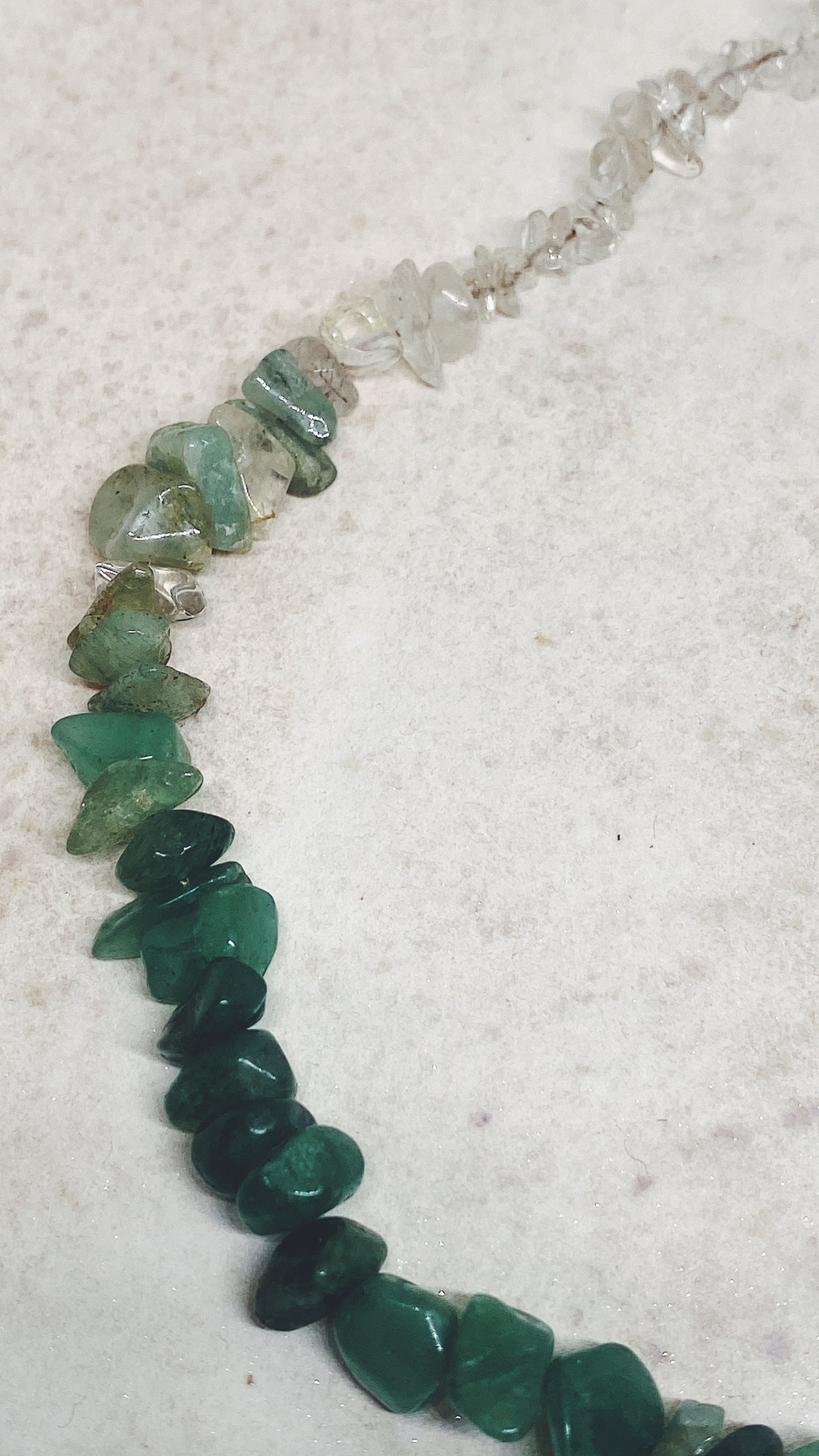 forest pool gradient // textured semi precious stone strand