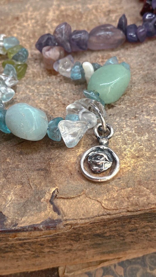 mini eye spiral on gem chakra gradient 𓅪 corvina 𓅪