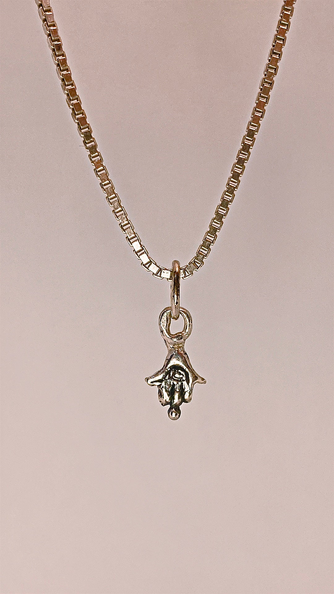 mini hamsa II // inanna ishtar goddess fatima miriam silver hand charm