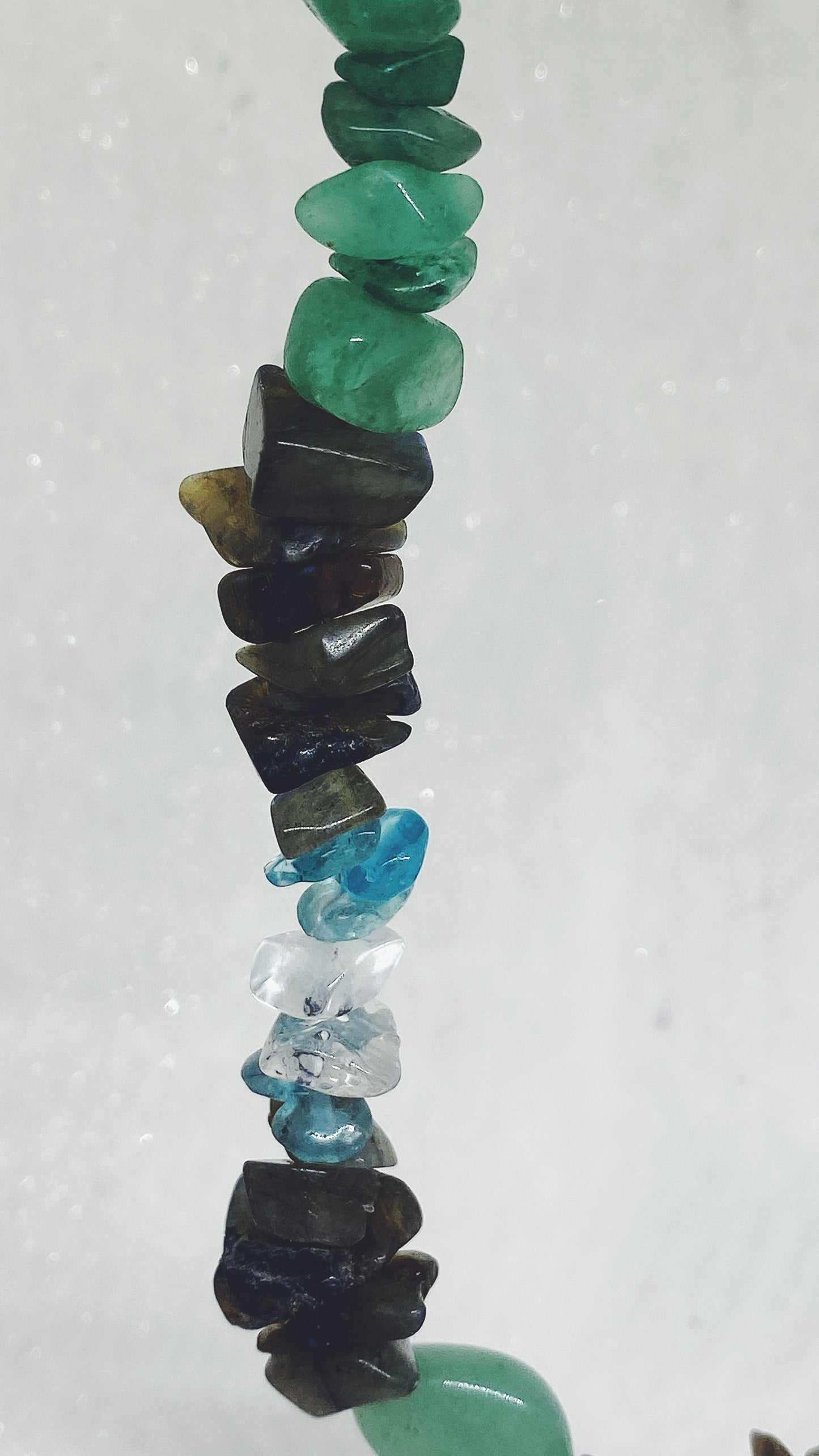 mossy dreams // textured semi precious stone strand