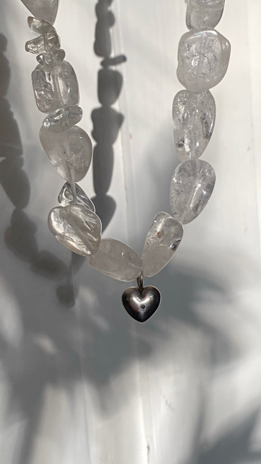 clear quartz silver love radiant