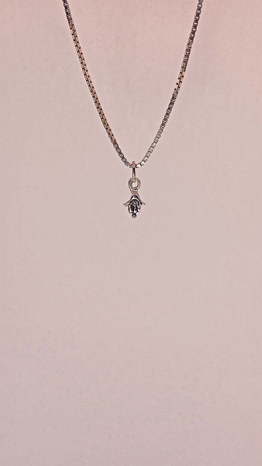mini hamsa II // inanna ishtar goddess fatima miriam silver hand charm