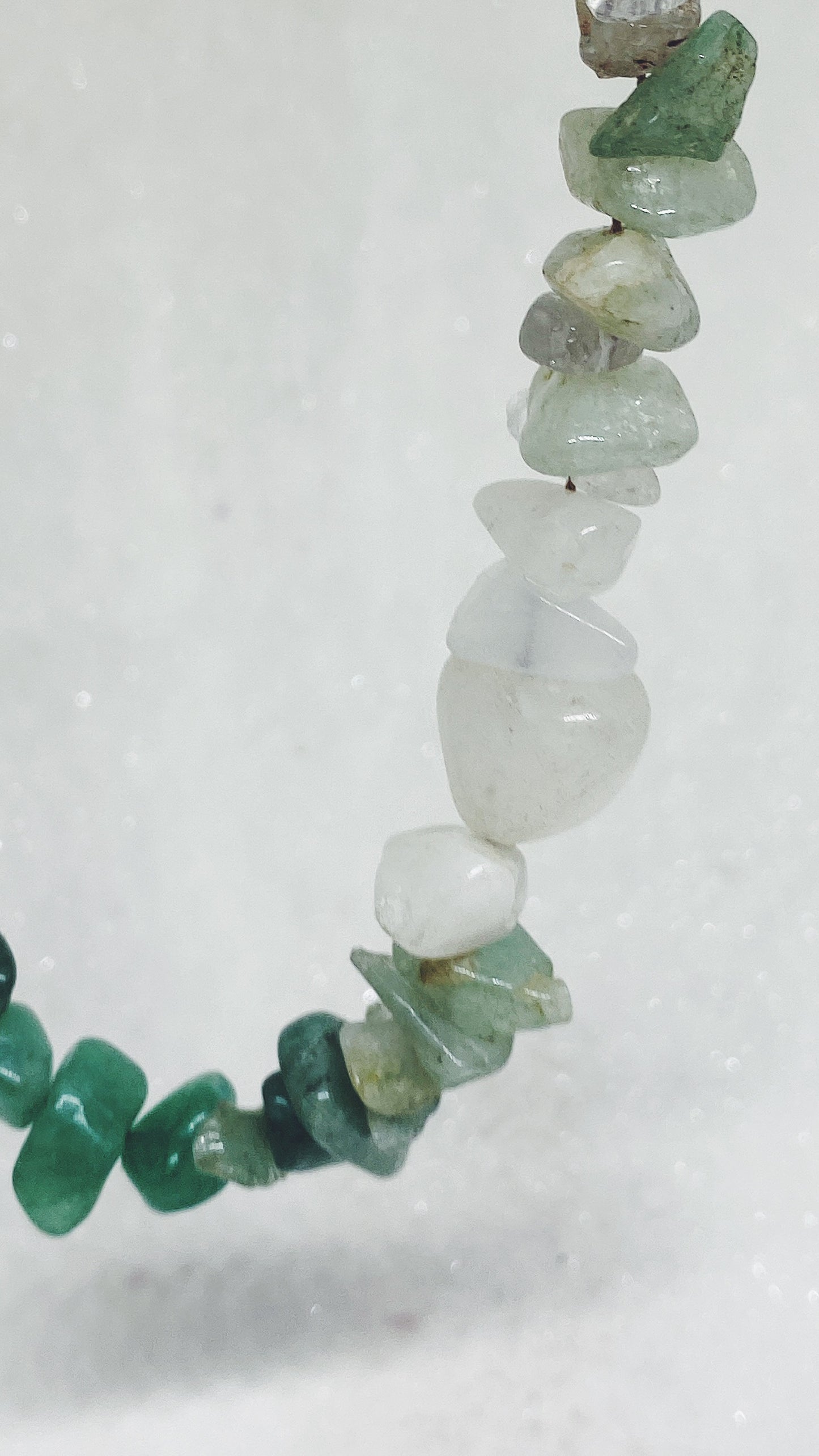 forest pool gradient // textured semi precious stone strand