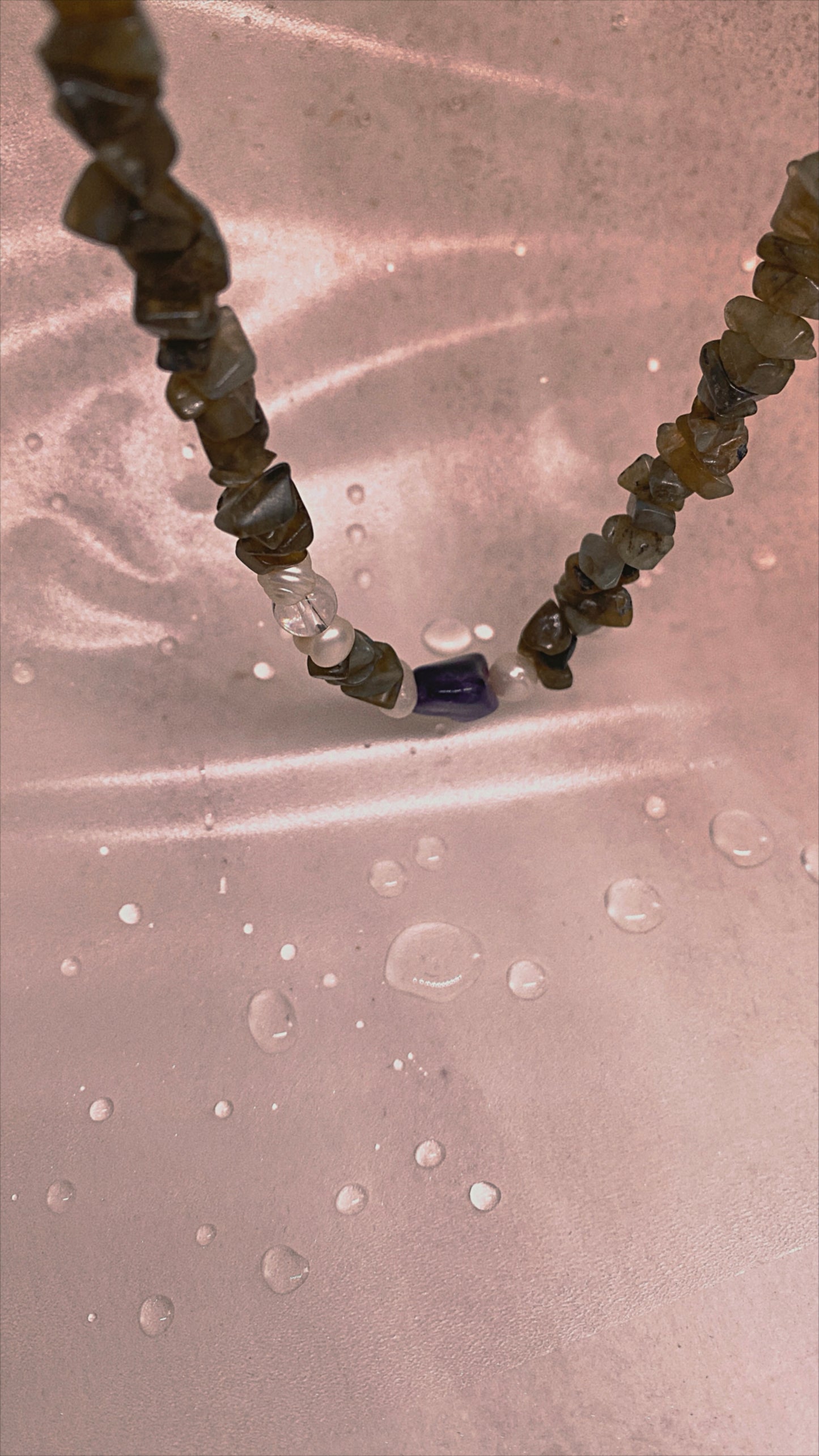 flash and shimmer // labradorite forest pools and sea gleam with amethyst highlight