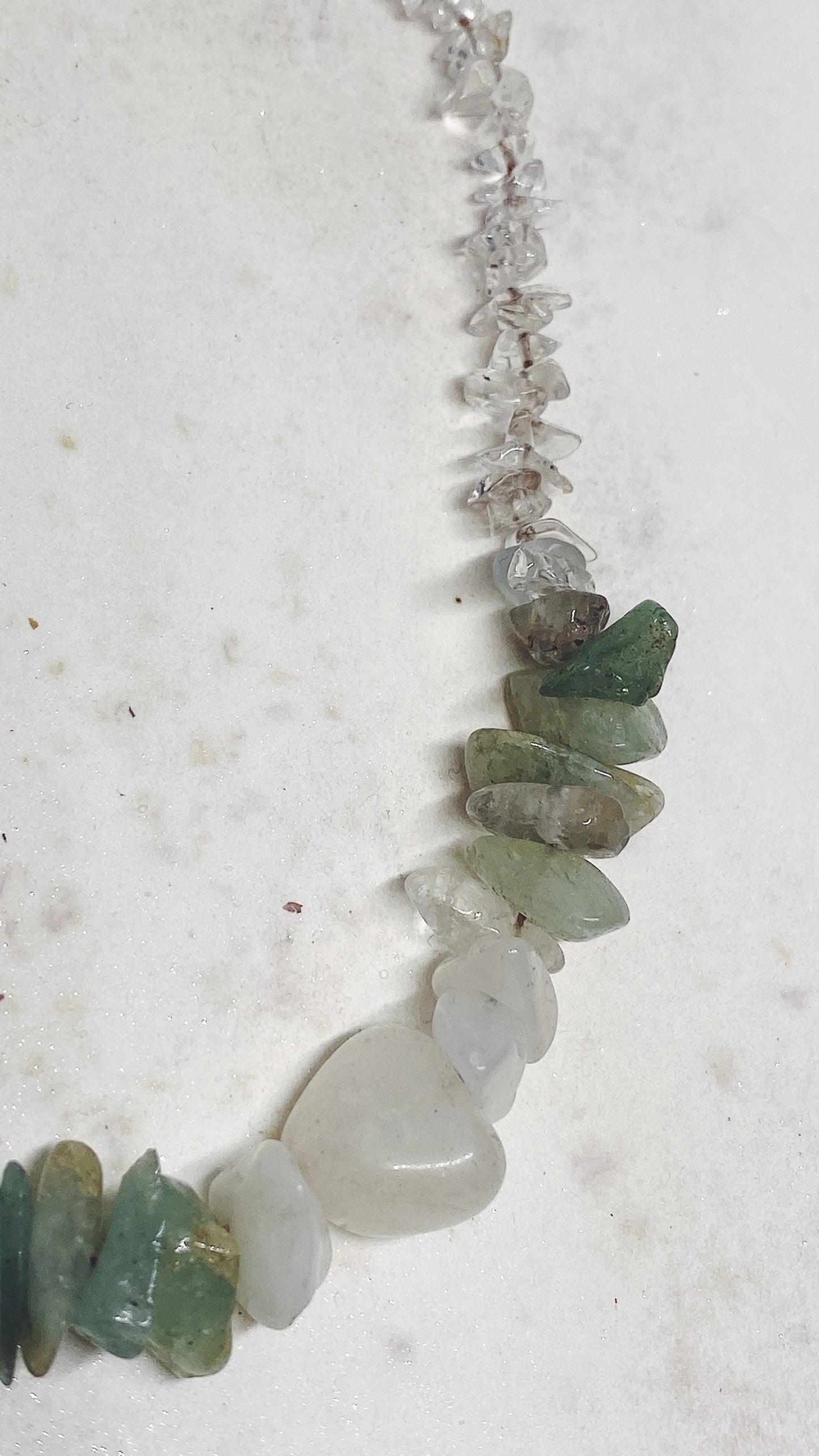 forest pool gradient // textured semi precious stone strand