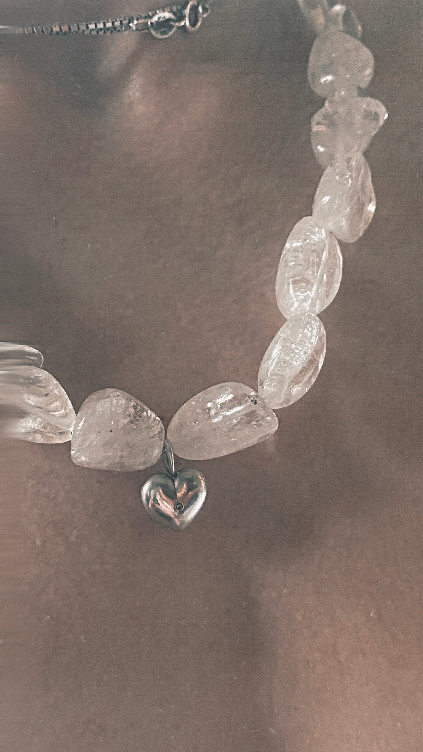 clear quartz silver love radiant
