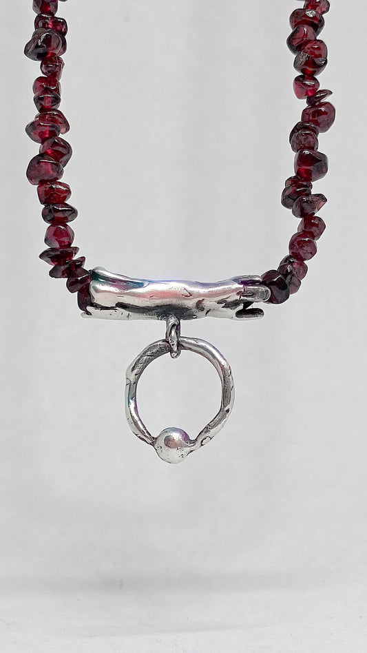 bough and ring silver pendant {door nox}