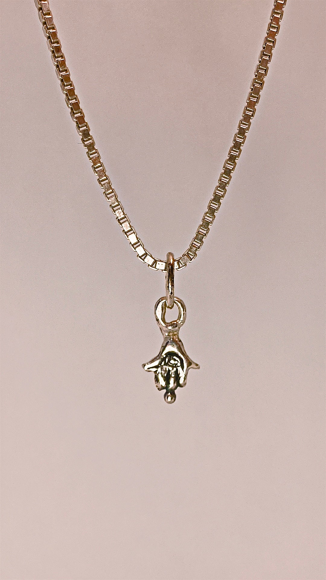 mini hamsa II // inanna ishtar goddess fatima miriam silver hand charm