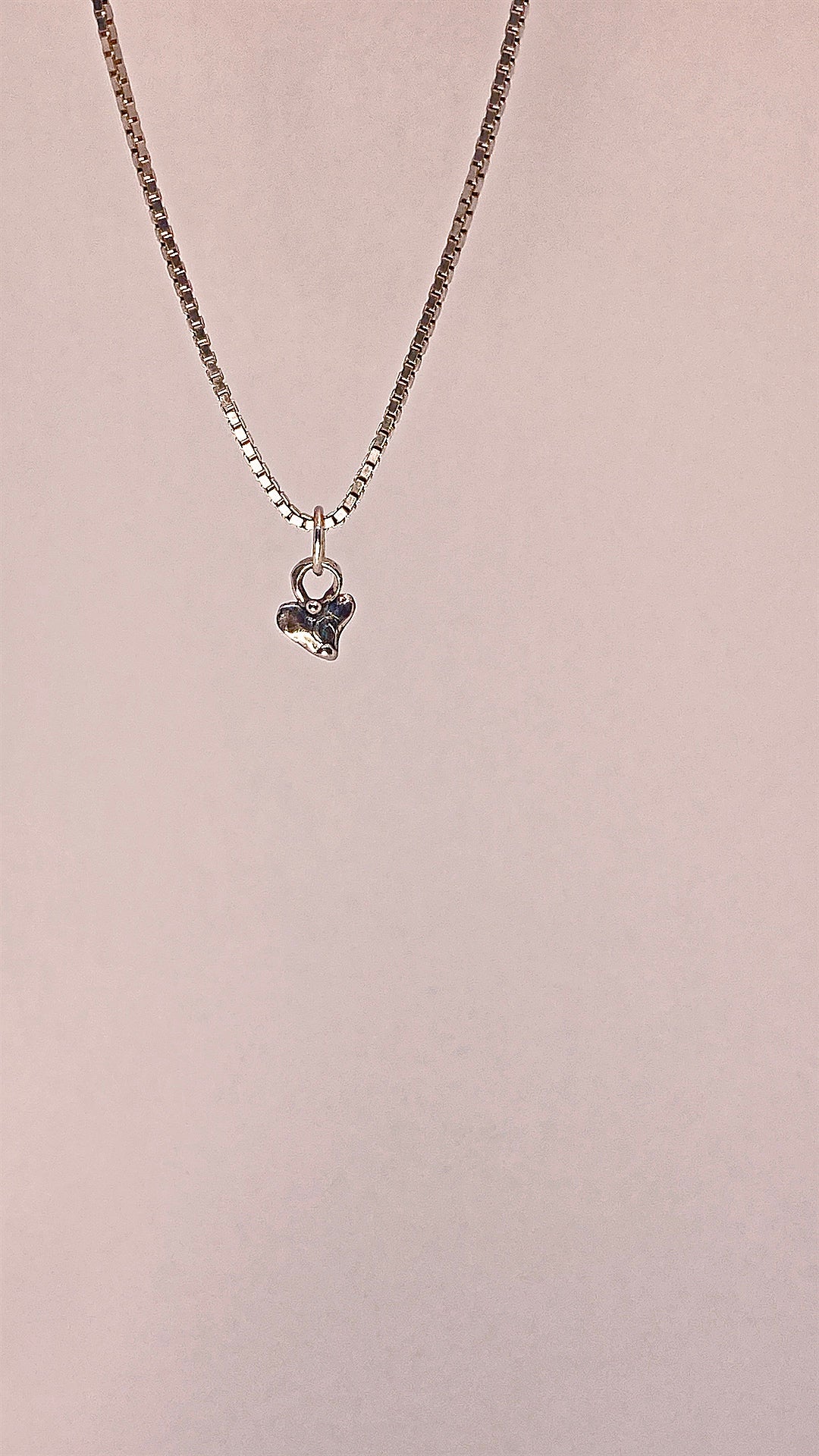 small slanted heart // mini heirloom silver gift