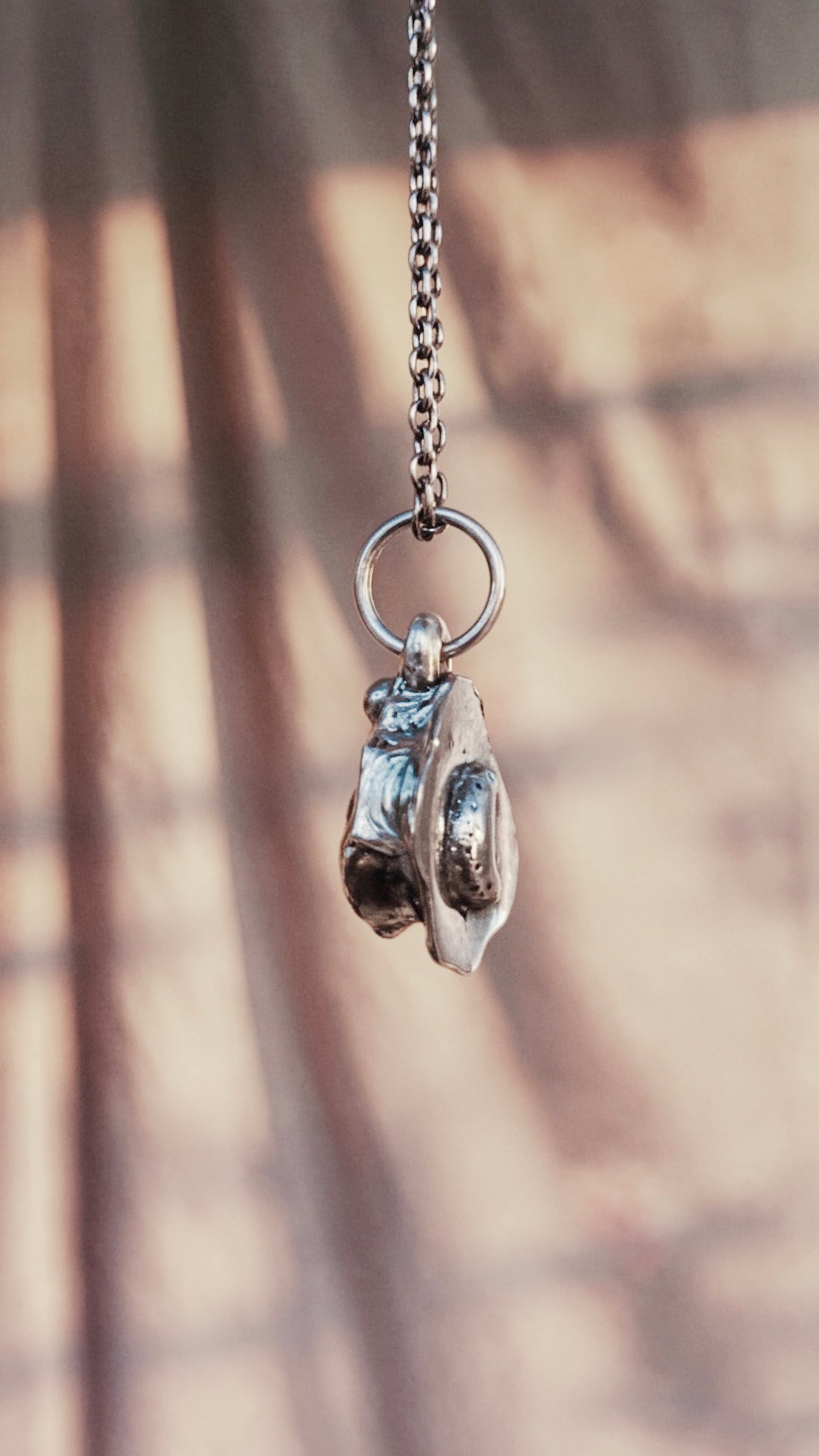 clear moon // one of a kind clear quartz lunar silver mini medallion
