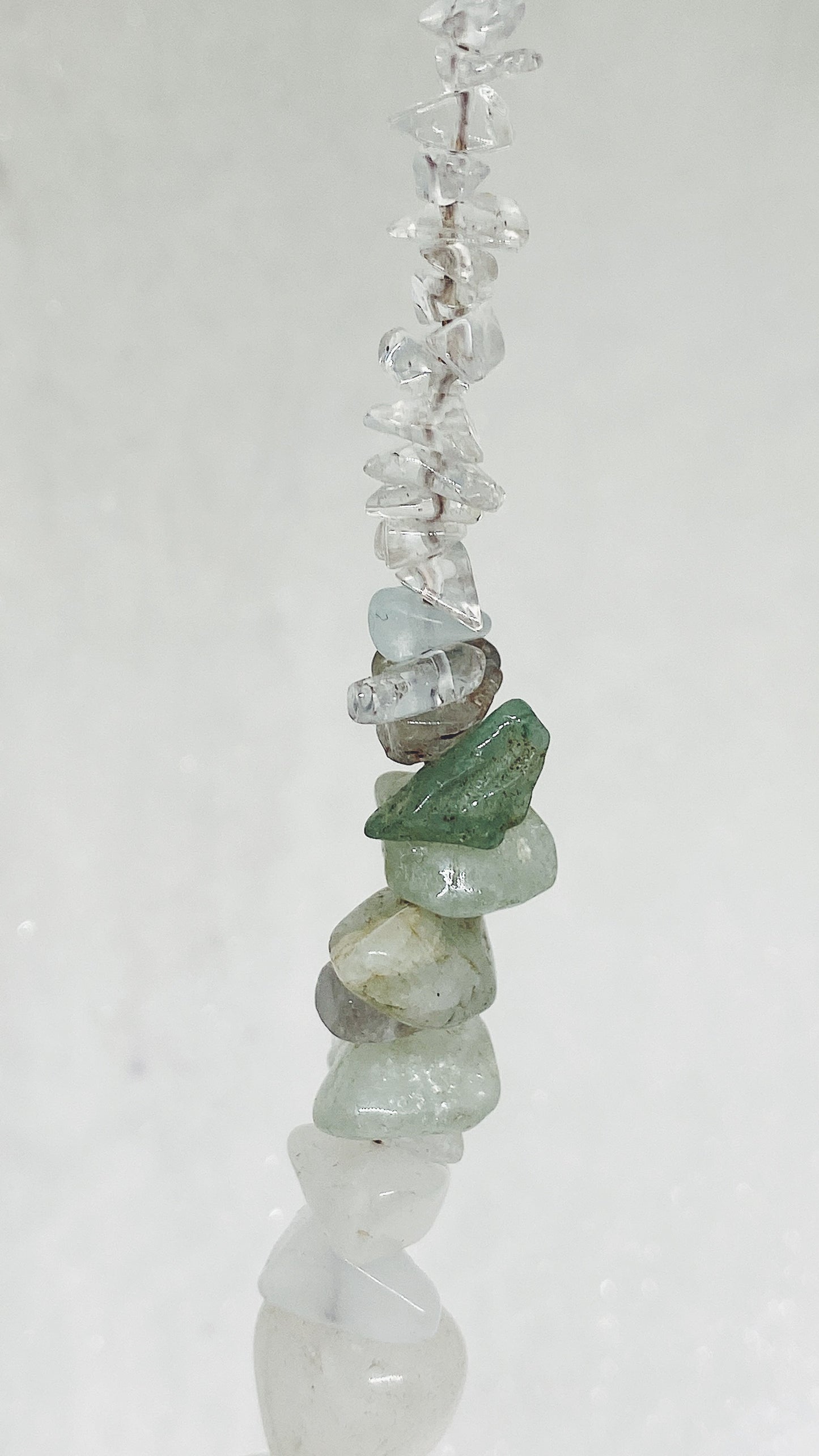 forest pool gradient // textured semi precious stone strand