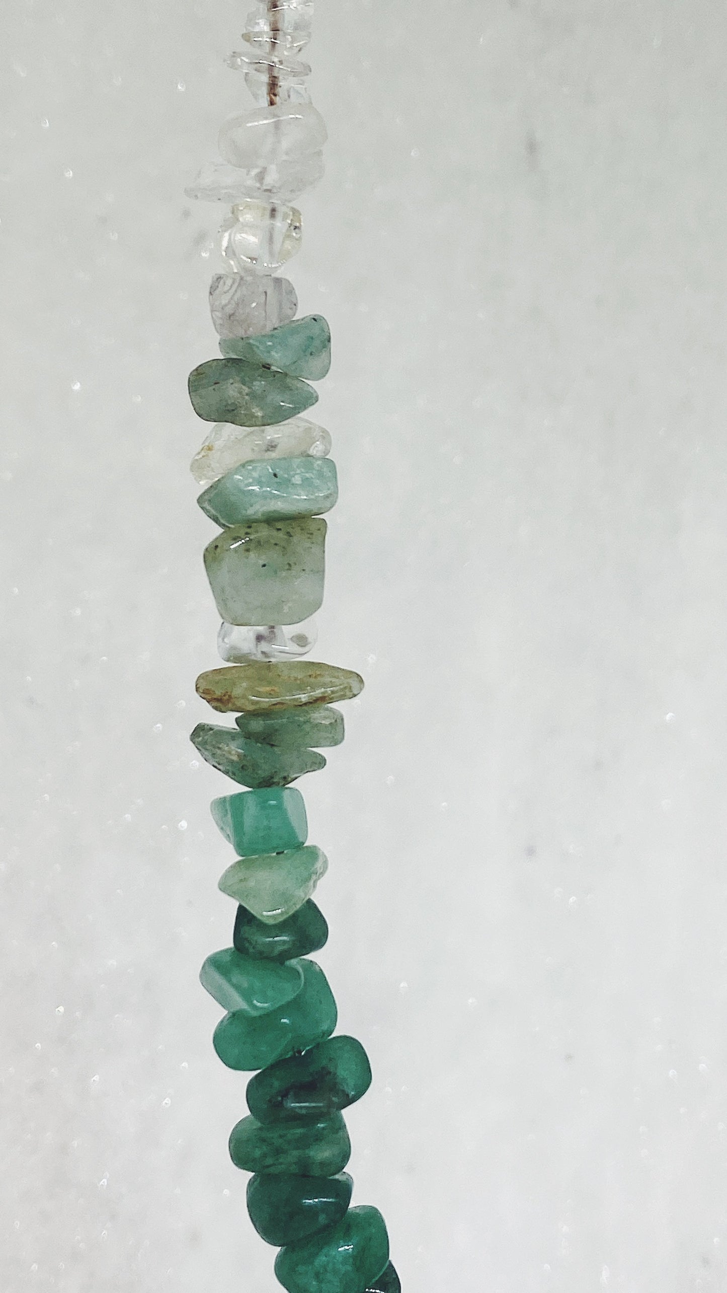 forest pool gradient // textured semi precious stone strand