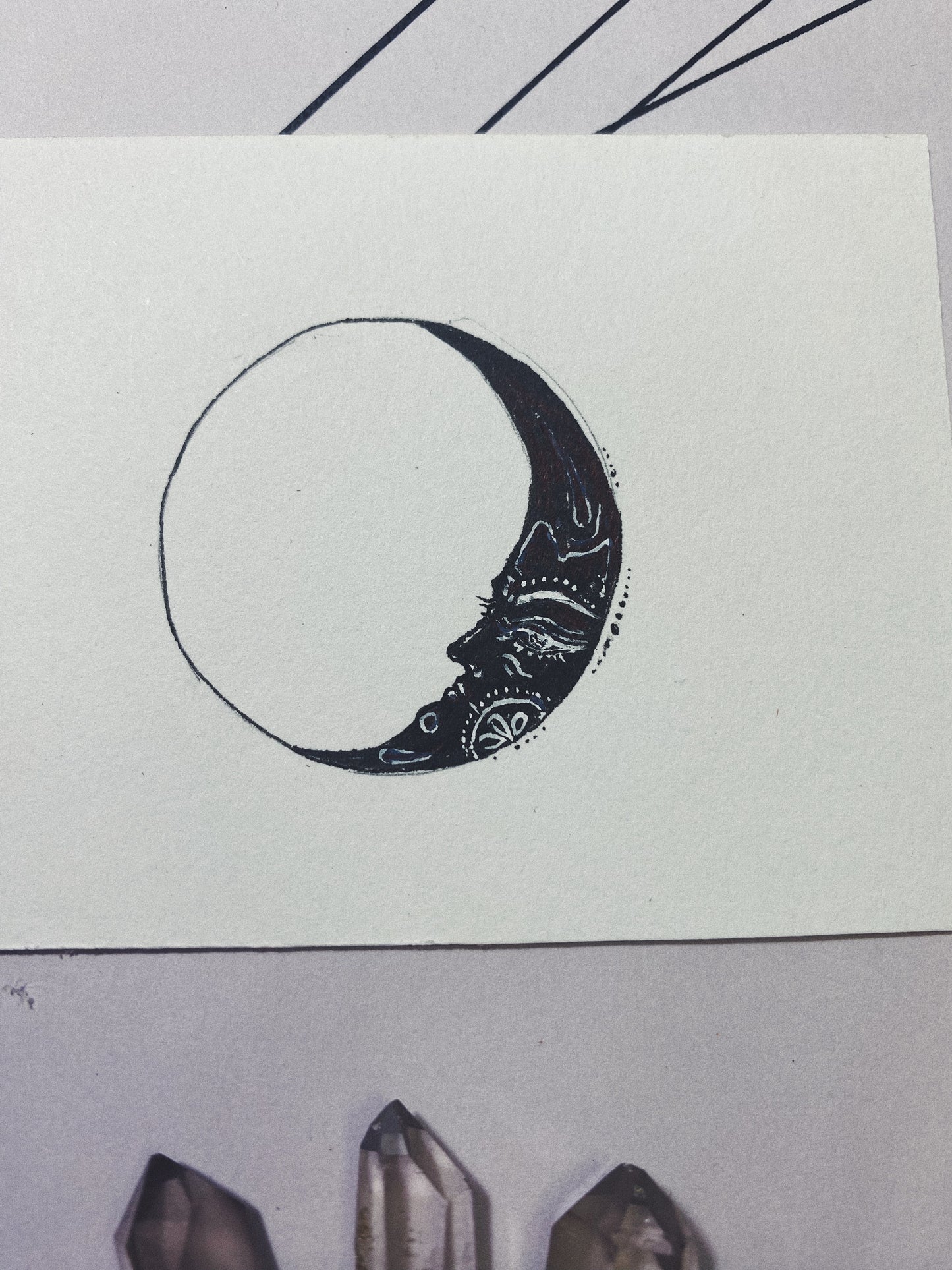 disseminating moon // moon phase series art card