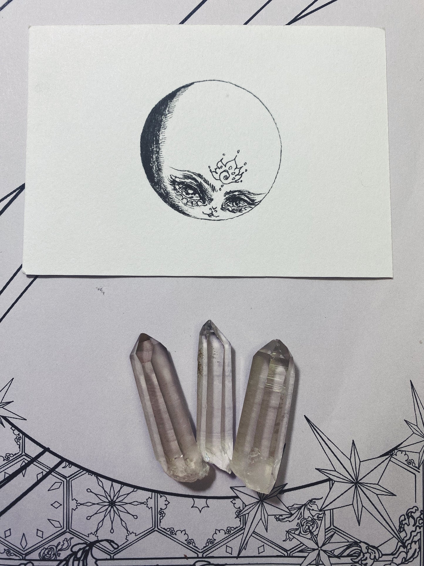 gibbous moon // moon phase series art card
