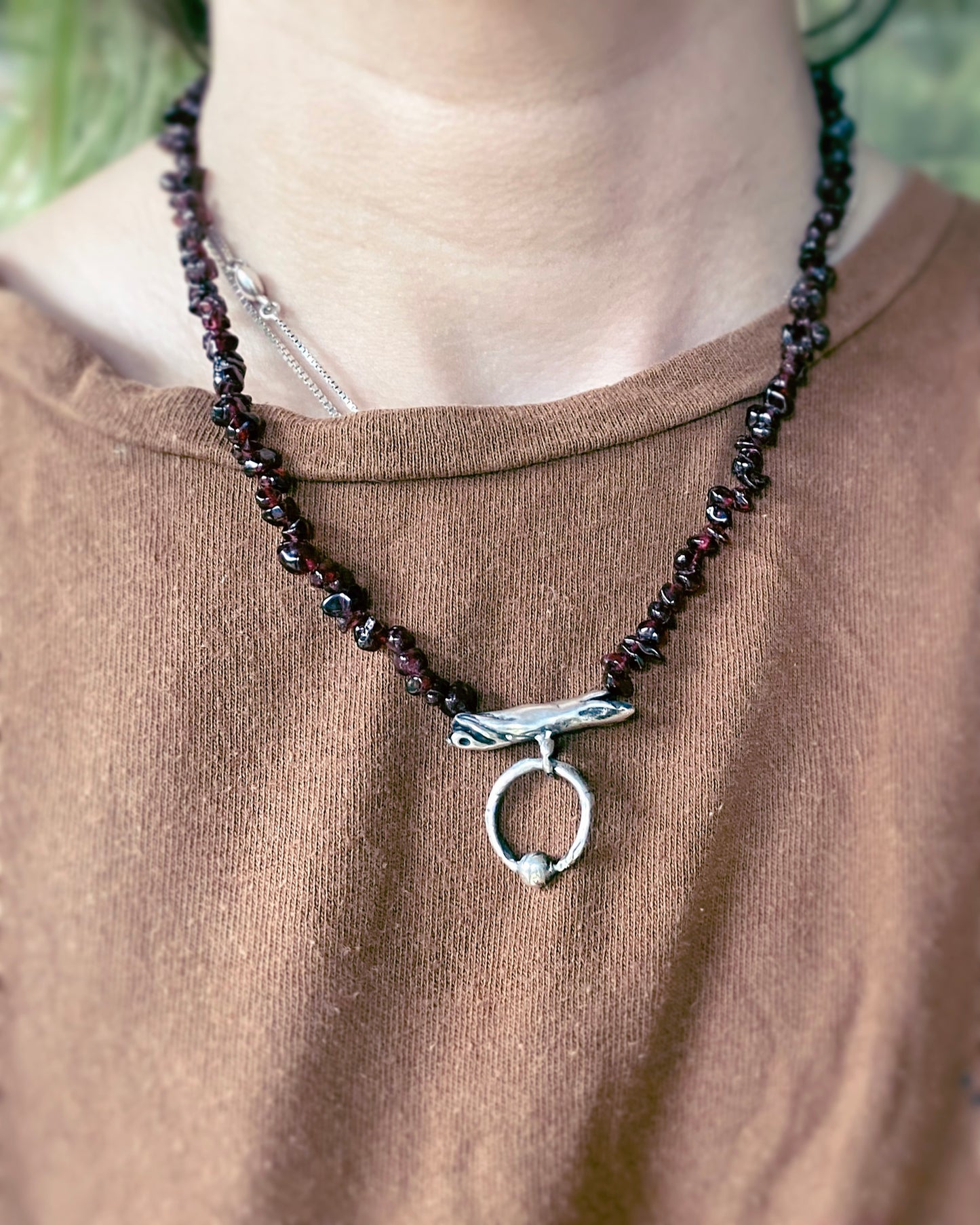 bough and ring silver pendant {door nox}