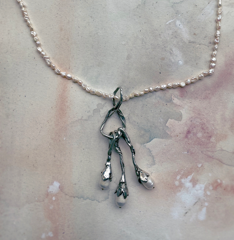RESERVED triple sea wands on forever slip shape + feminine shaped mother of pearl duo