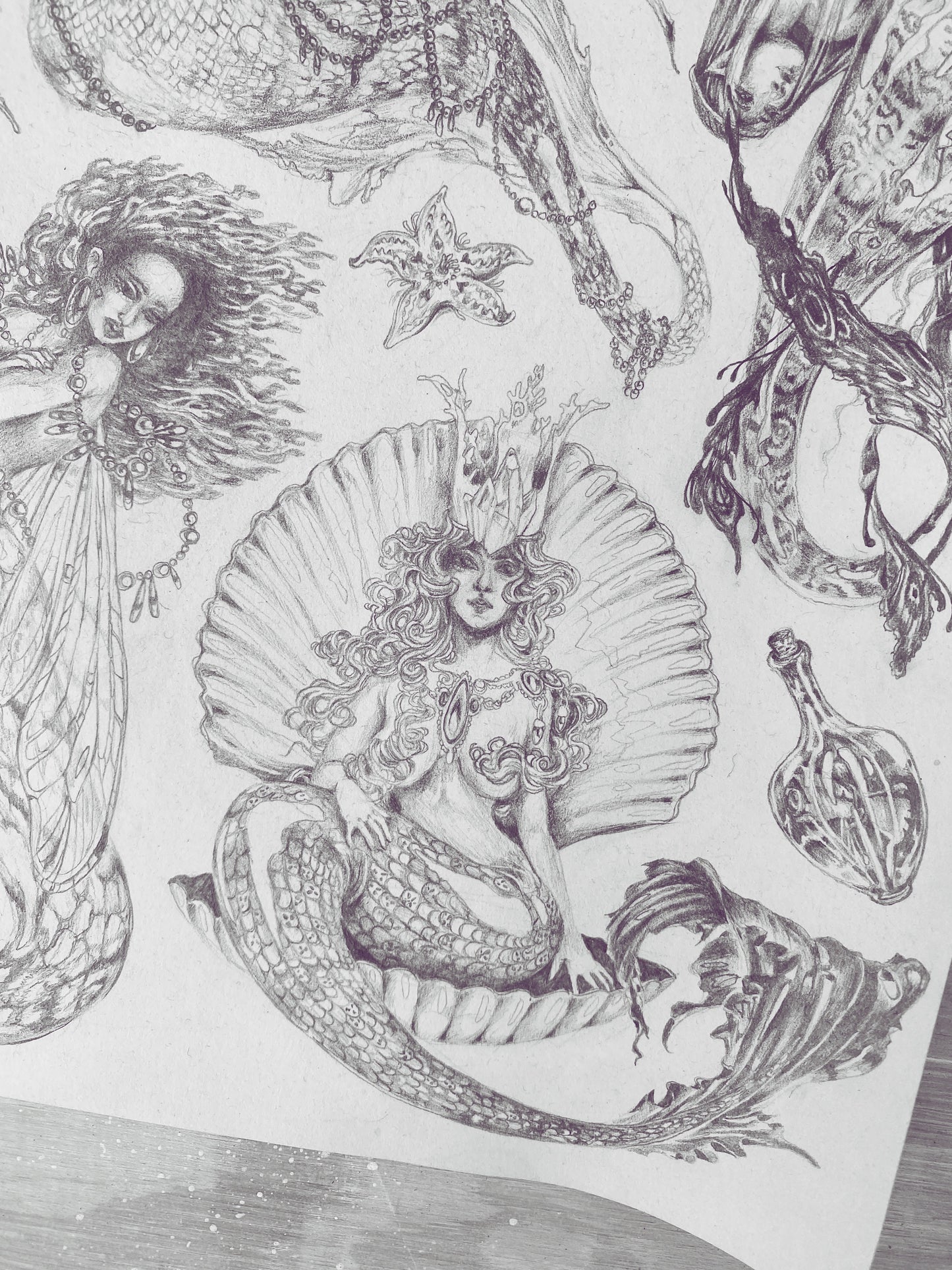 original drawing // mermaids