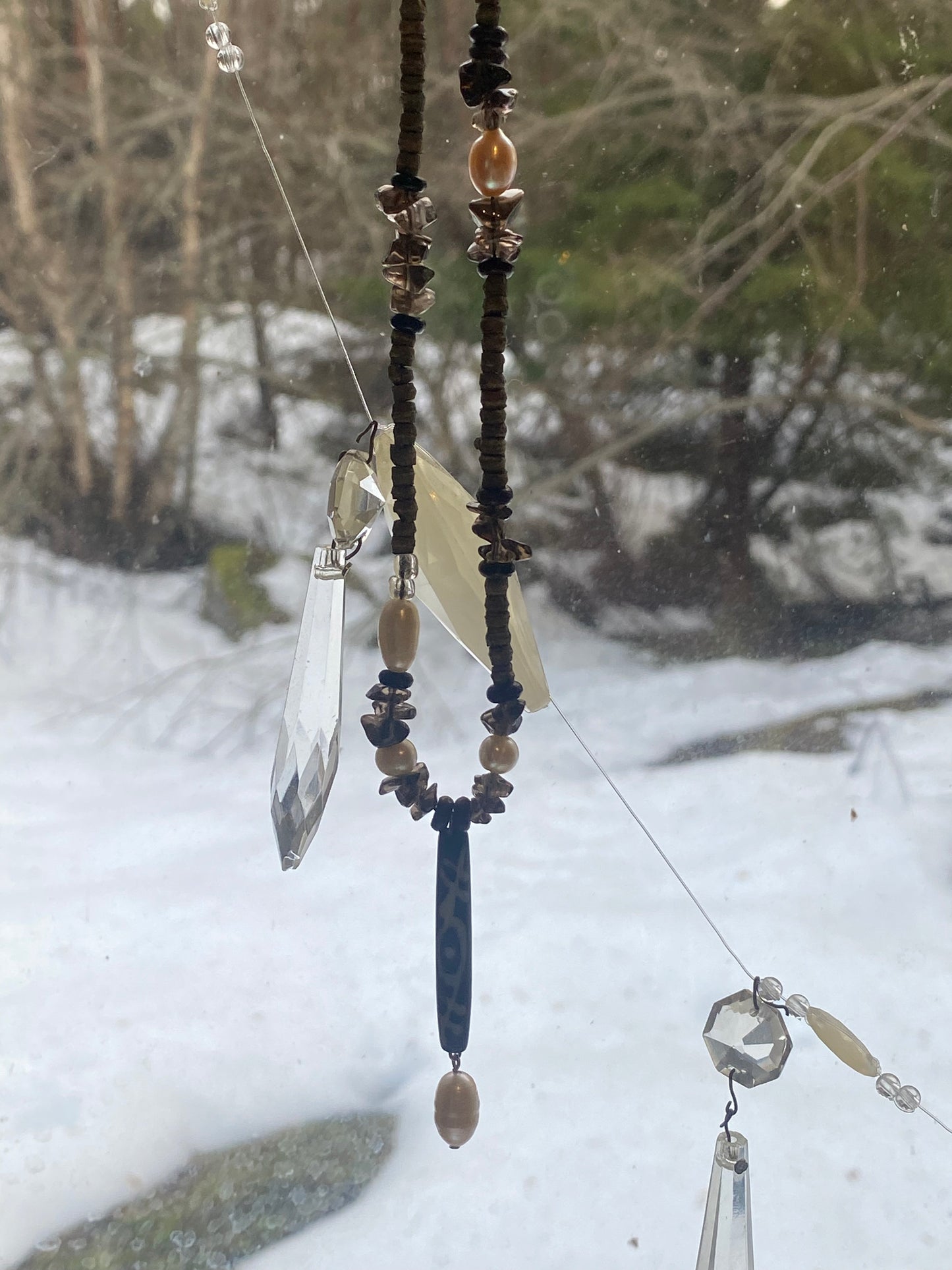pearl wand I // one of a kind beaded necklace