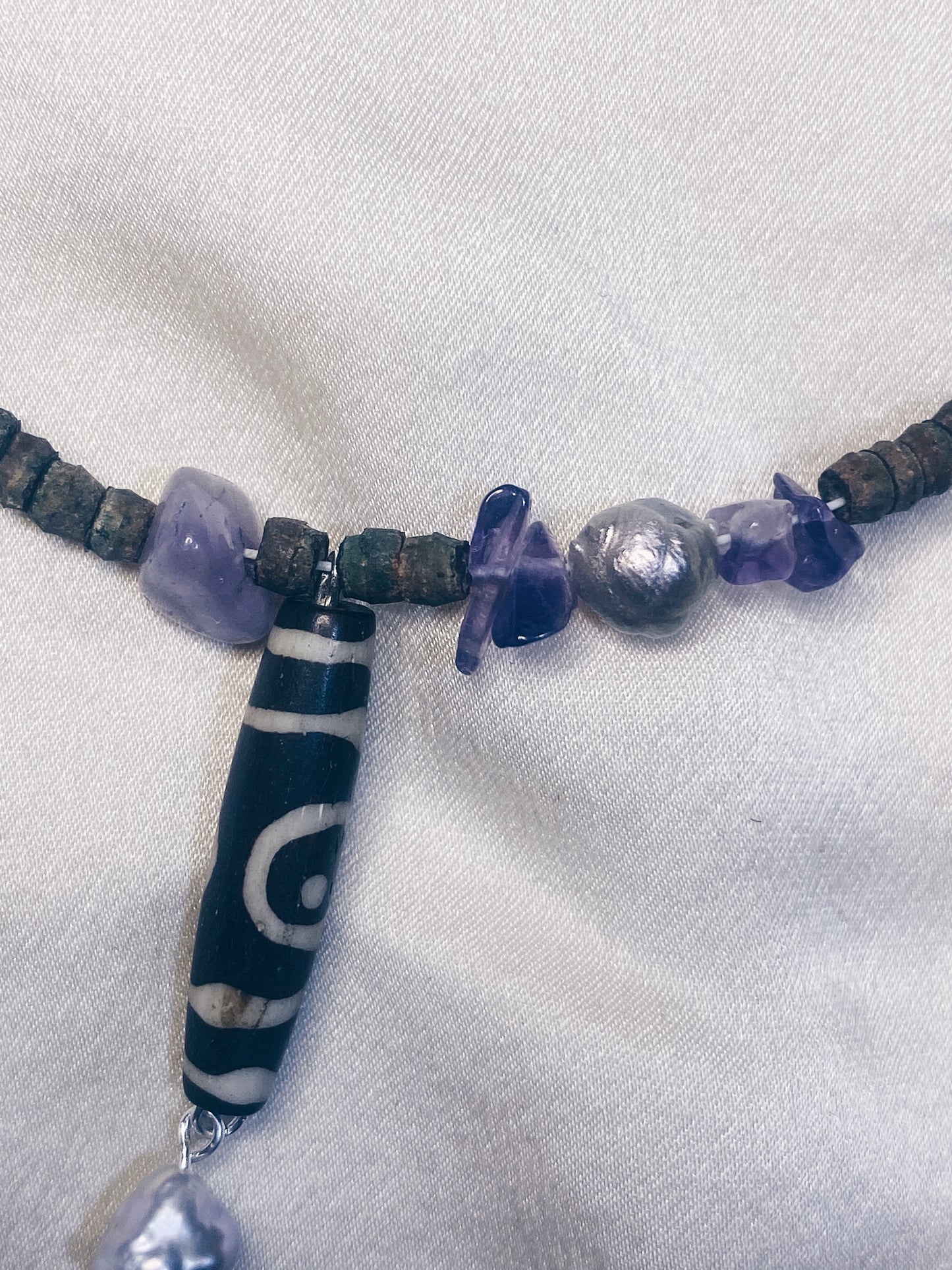 pearl wand III // one of a kind beaded necklace