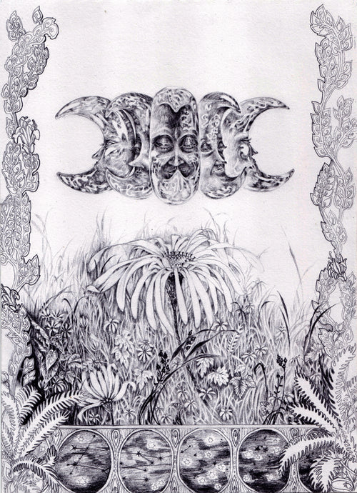 (Gemini) Summer Phases // Original Drawing