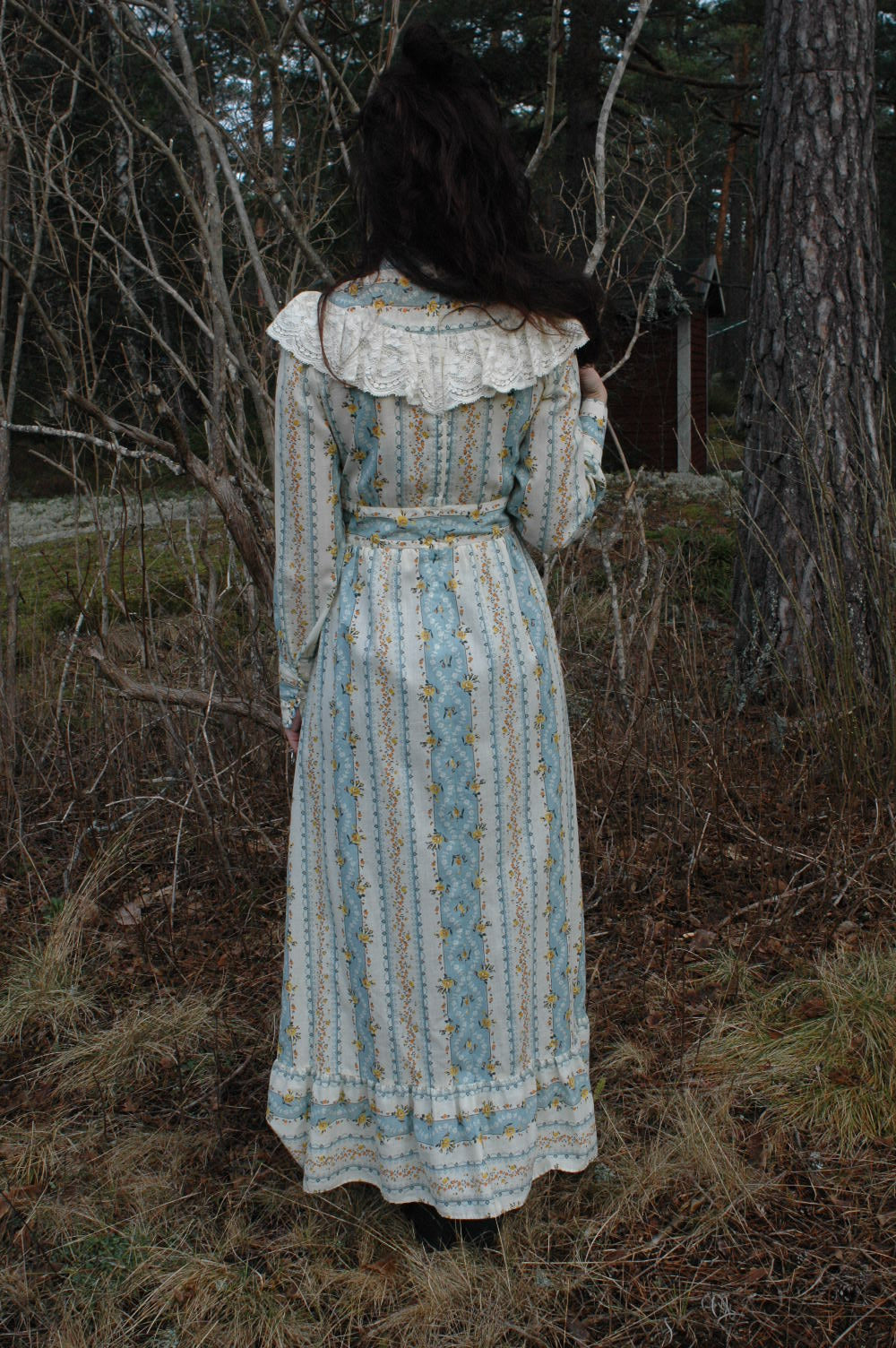 romantic prairie lace dress (S)