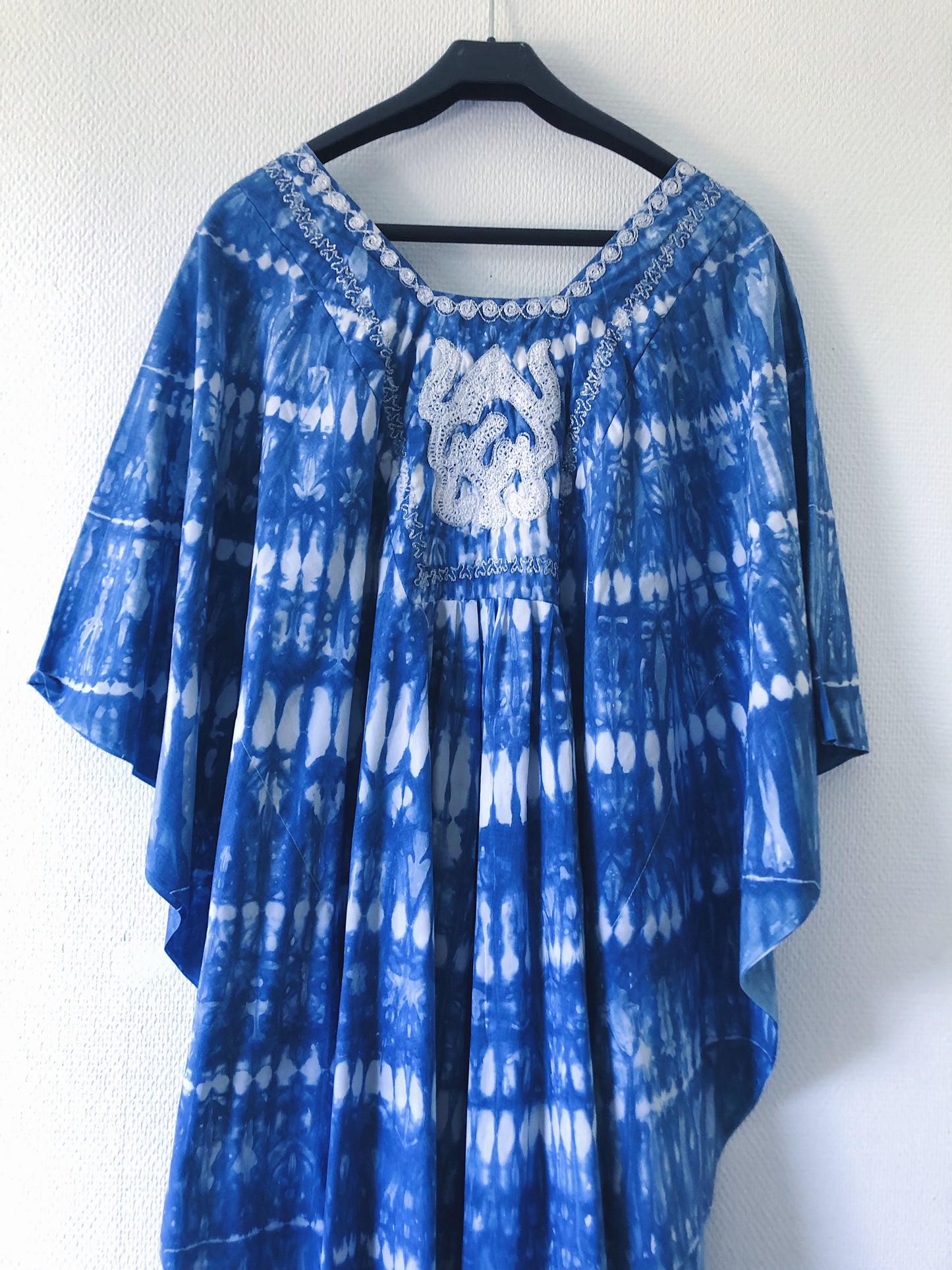 blue batik kaftan
