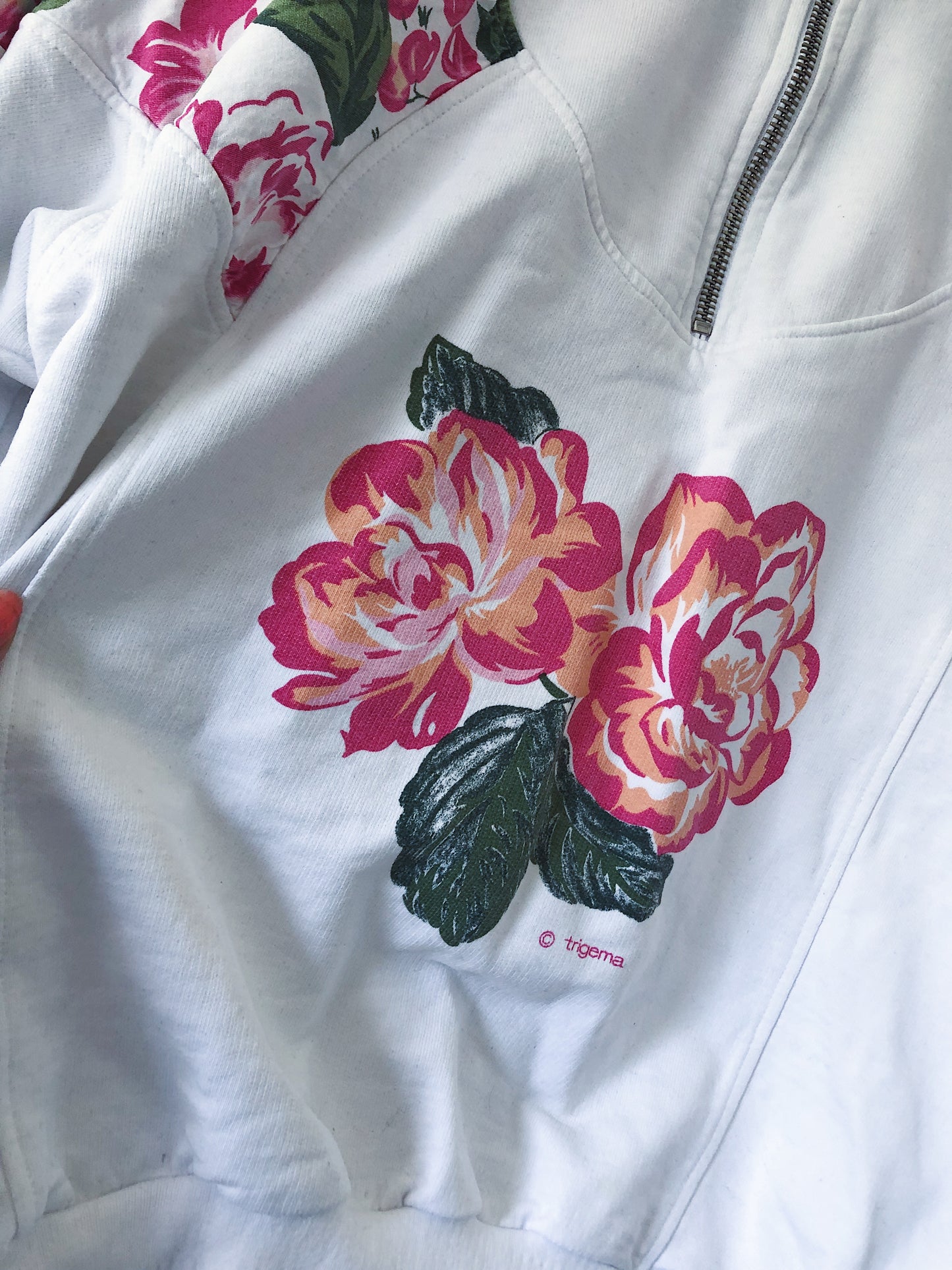 vtg floral 80s sweater