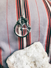 Load image into Gallery viewer, lindworm II // silver &amp; quartz sphere pendant