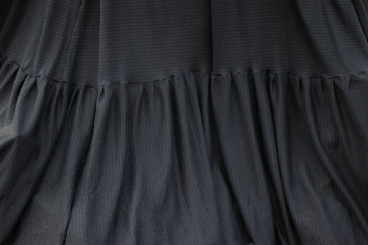 ruffle robe // sheer textured black