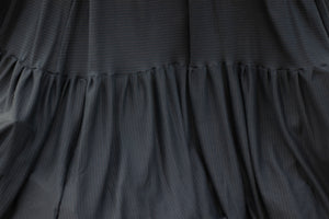 ruffle robe // sheer textured black