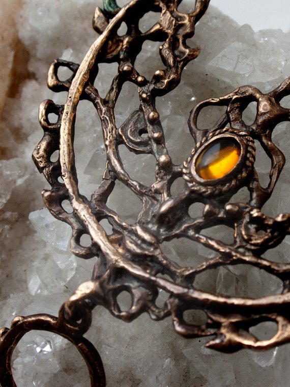 amber sun necklace // solar talisman