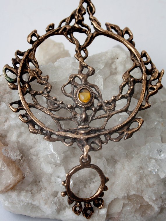 amber sun necklace // solar talisman